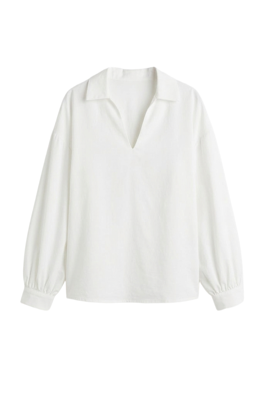 V-Neck Tencel Blouse