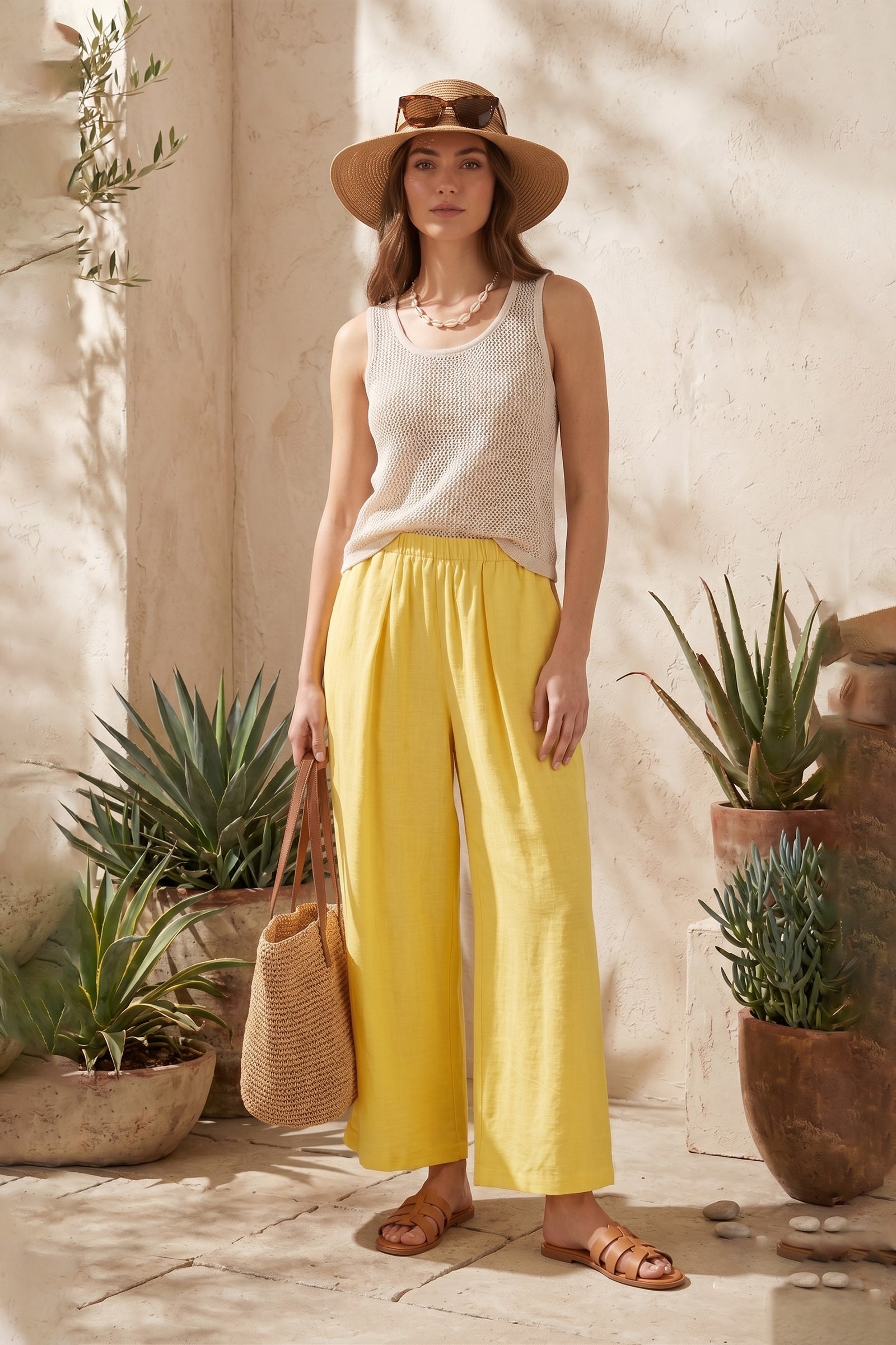 Wide-Leg Beach Pants
