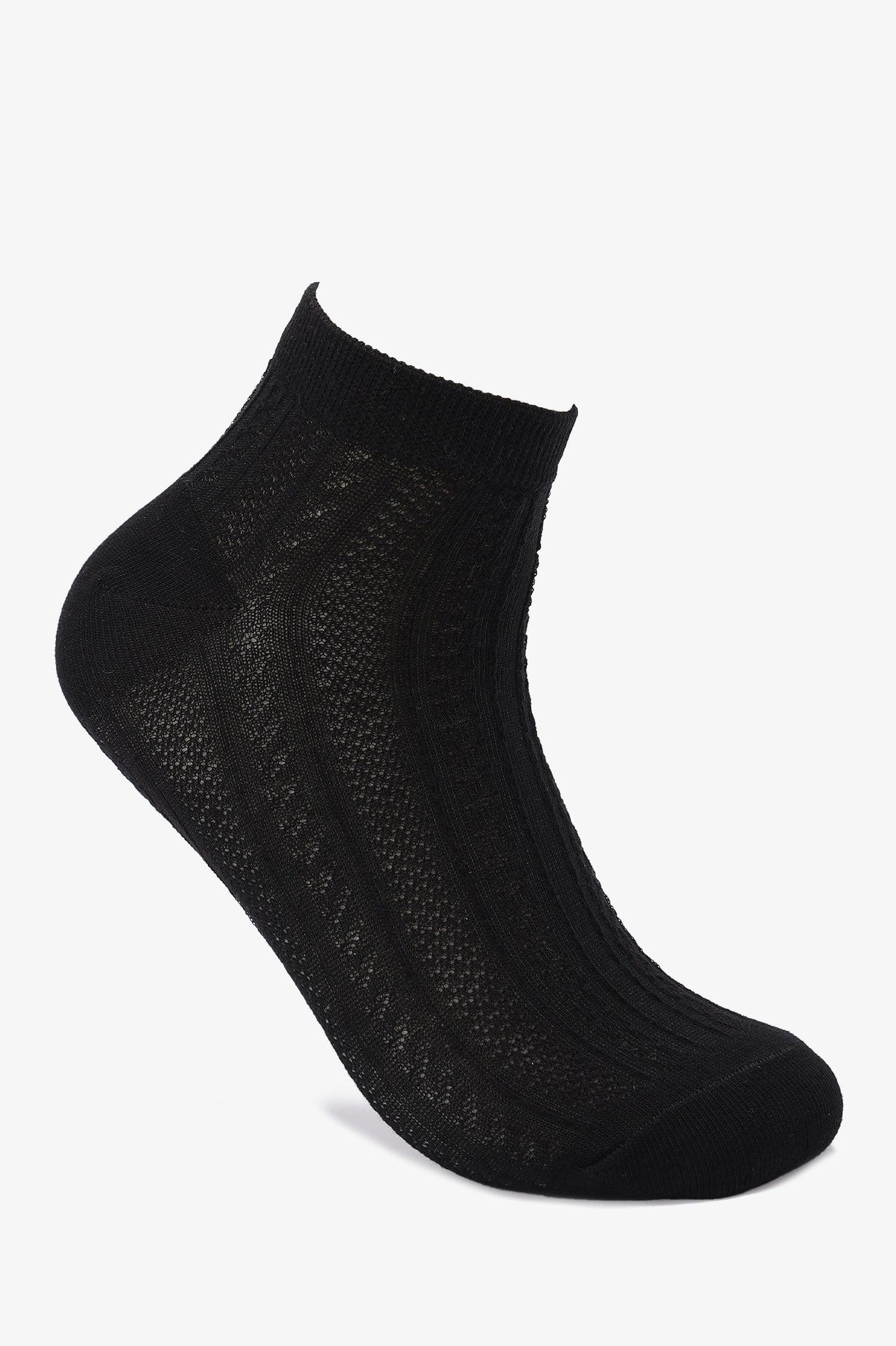 Textured Cotton Socks - 3 Pairs