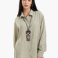 Lounge Shirt with Buttoned Slit