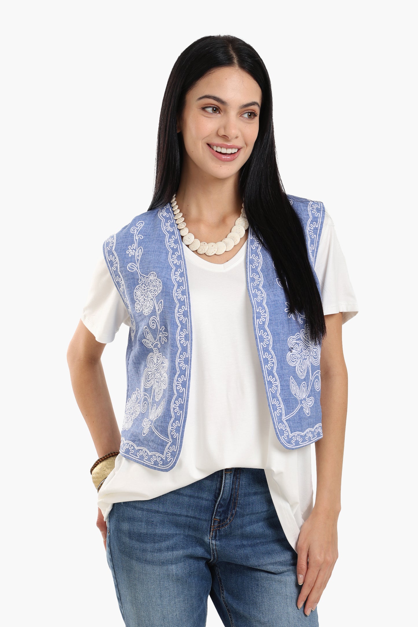 Printed Cropped Vest