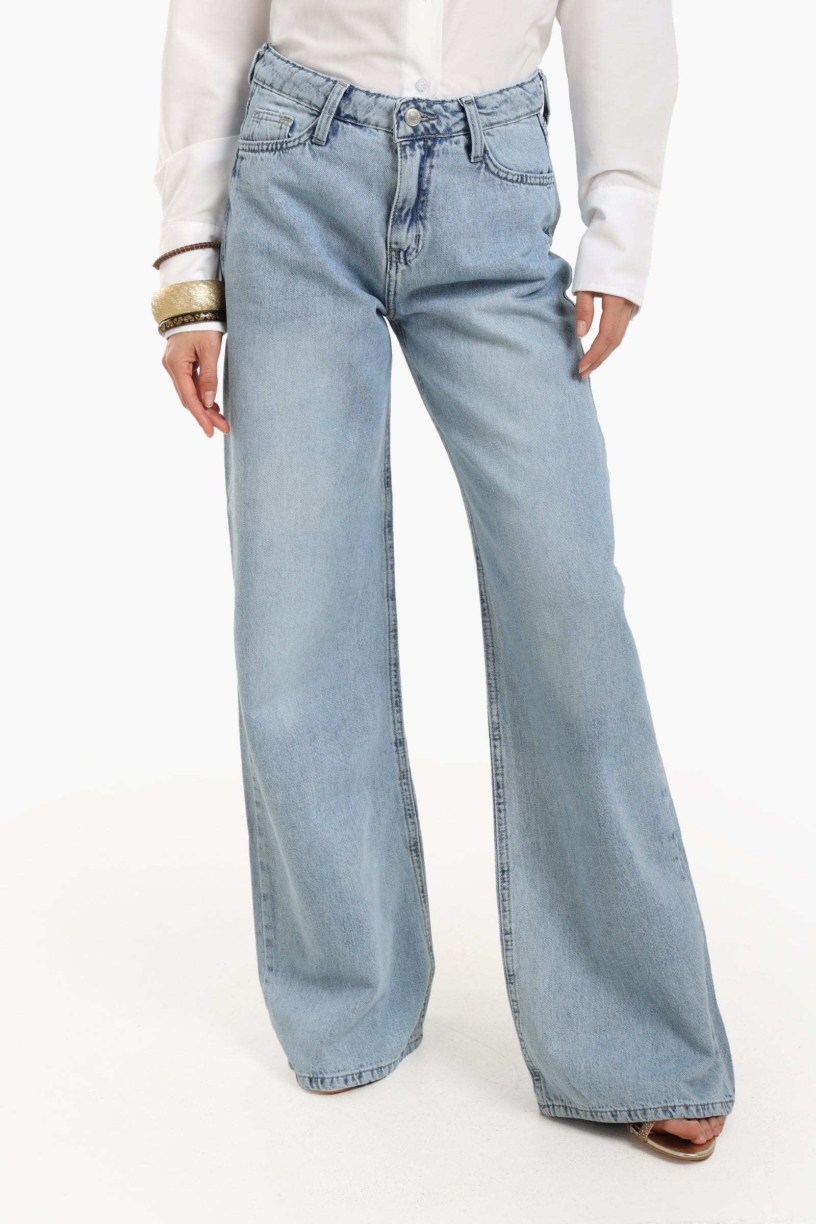 Wide Leg High Waist Jeans