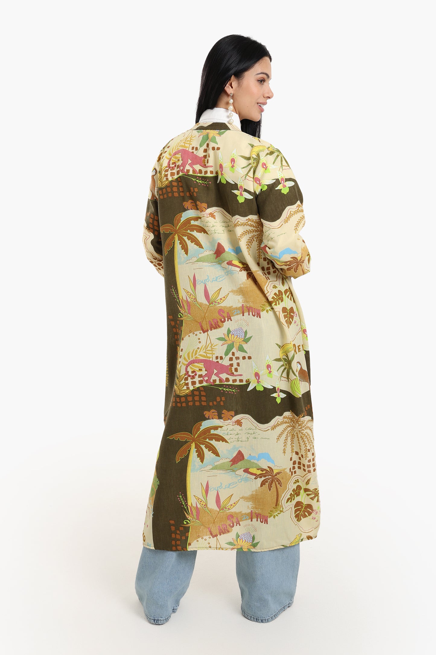 Mandarin Collar Shirt Dress