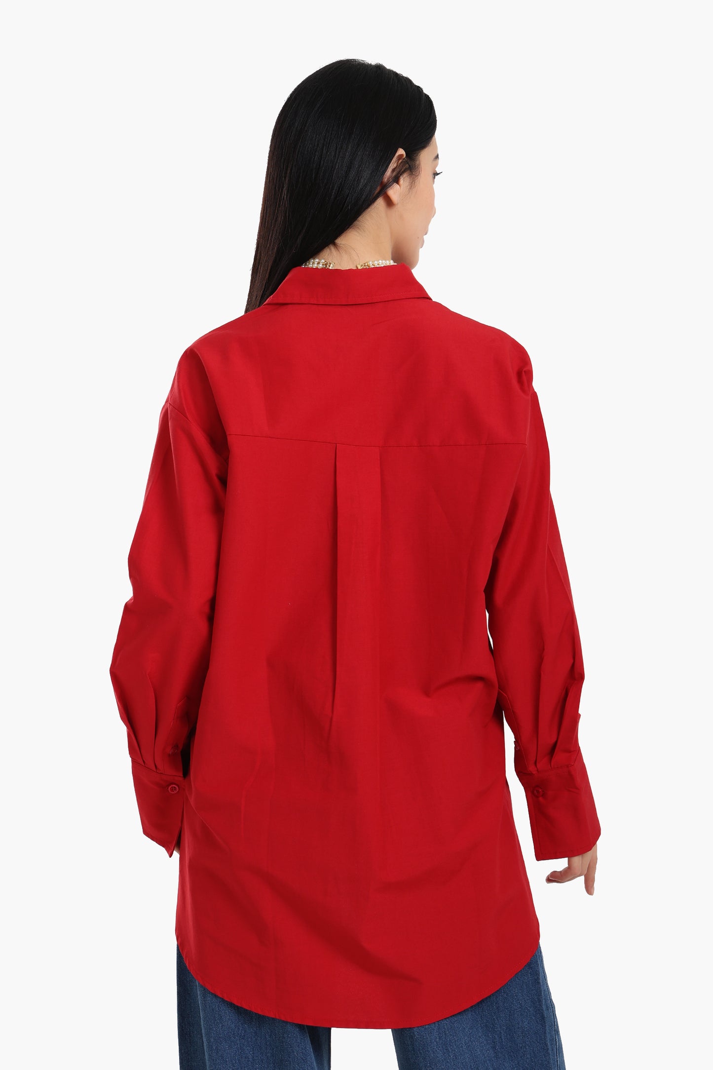 Asymmetrical Viscose Relaxed Shirt