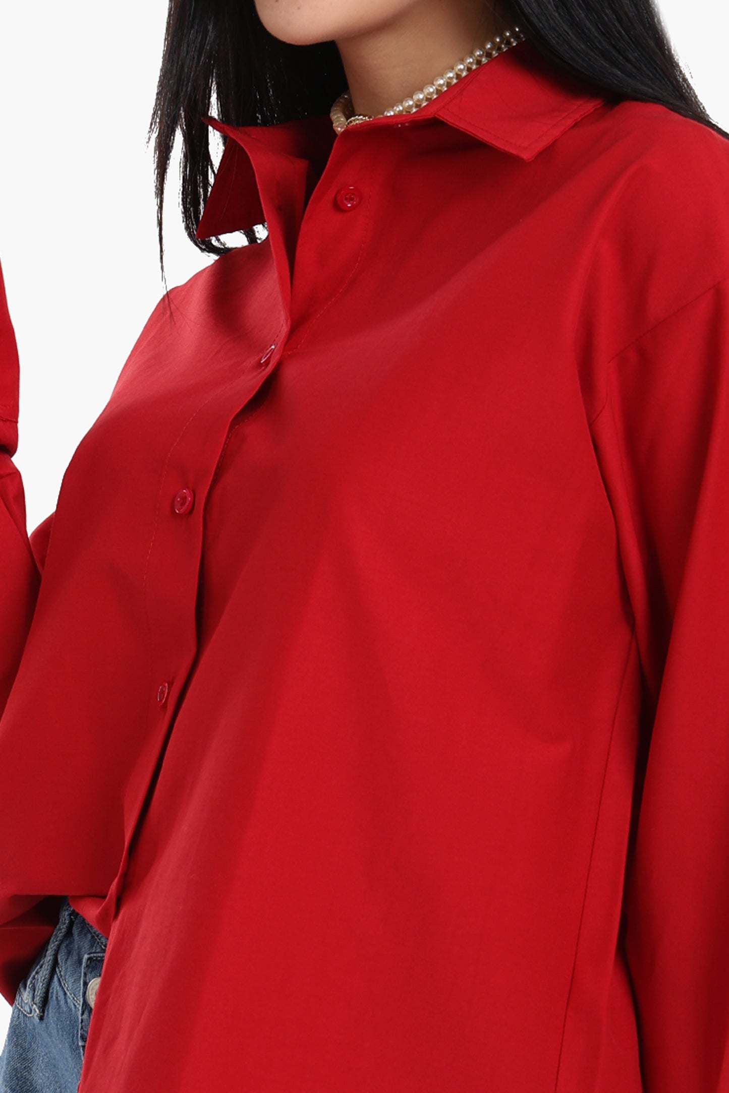 Asymmetrical Viscose Relaxed Shirt