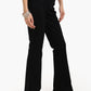 Black High Waist Piping Pants
