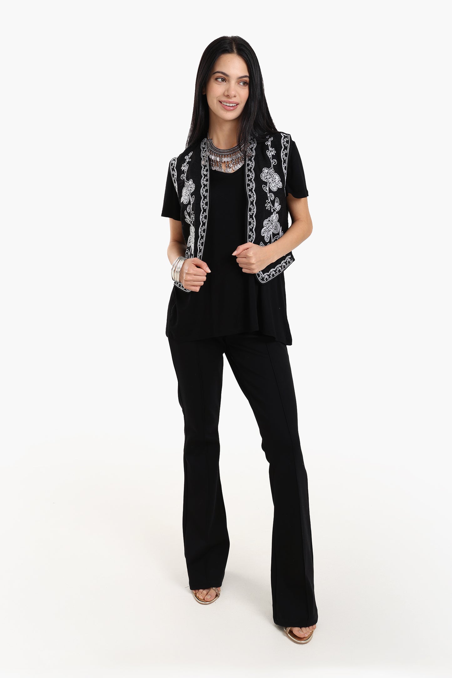 Printed Cropped Vest