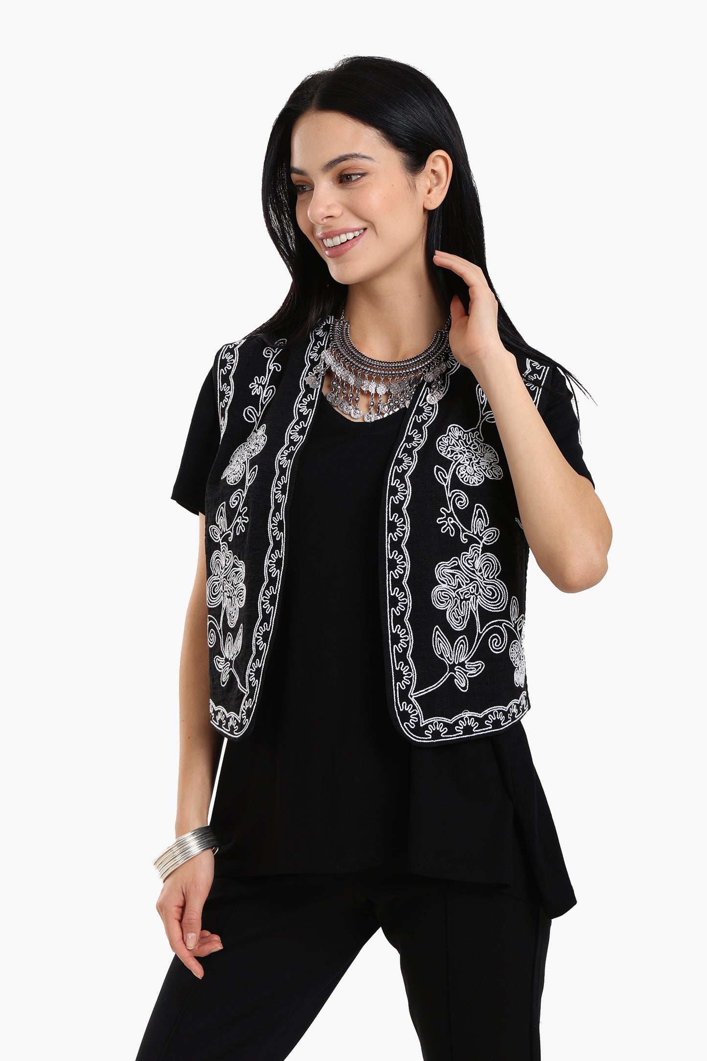 Printed Cropped Vest