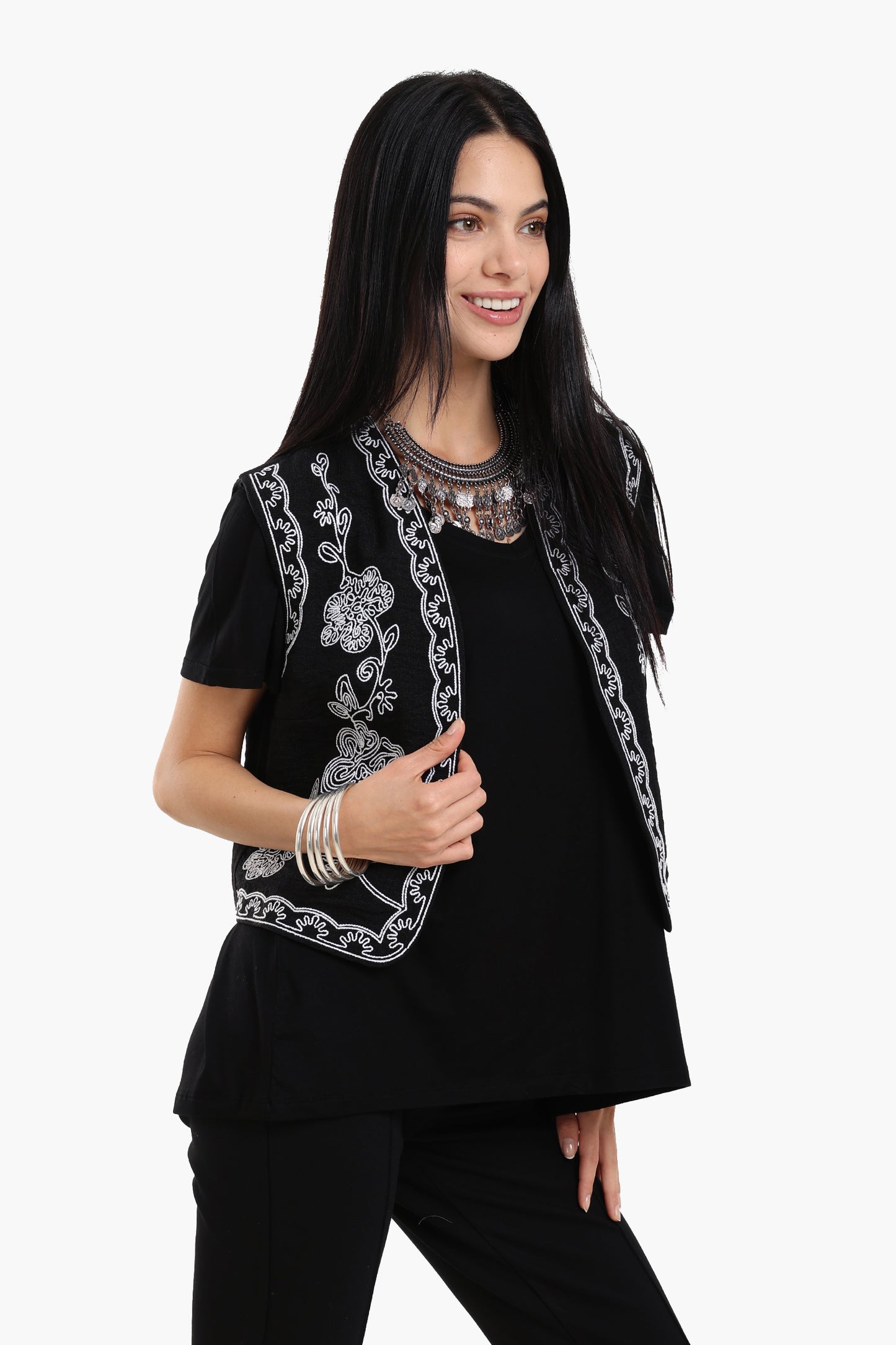 Printed Cropped Vest