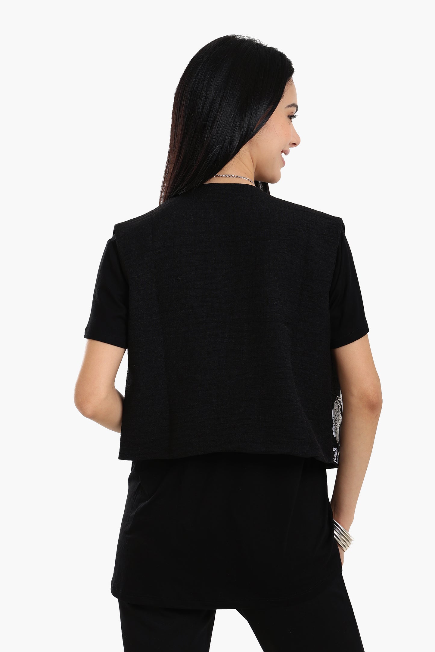 Printed Cropped Vest