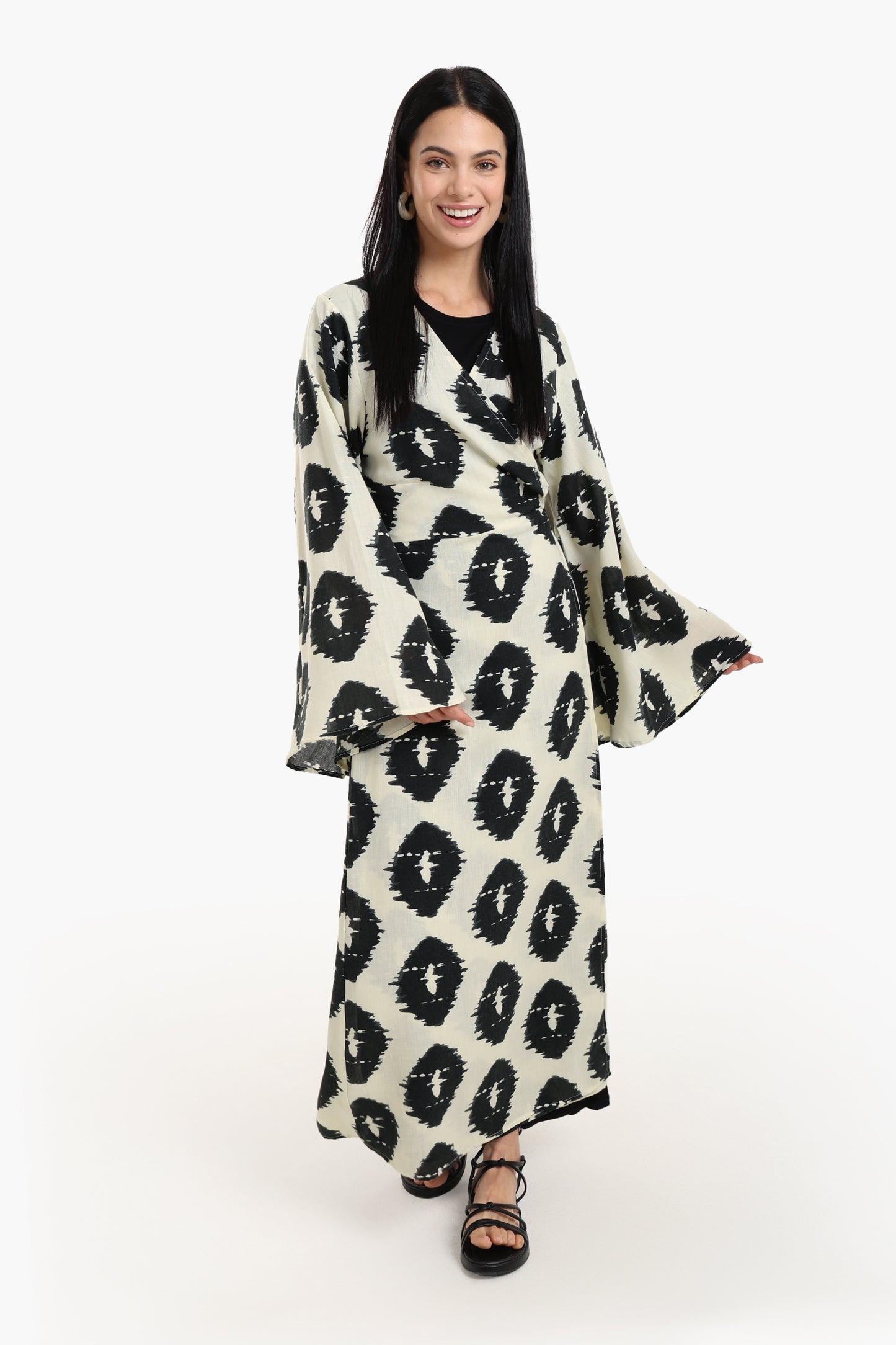 Wrap Up Printed Maxi Dress