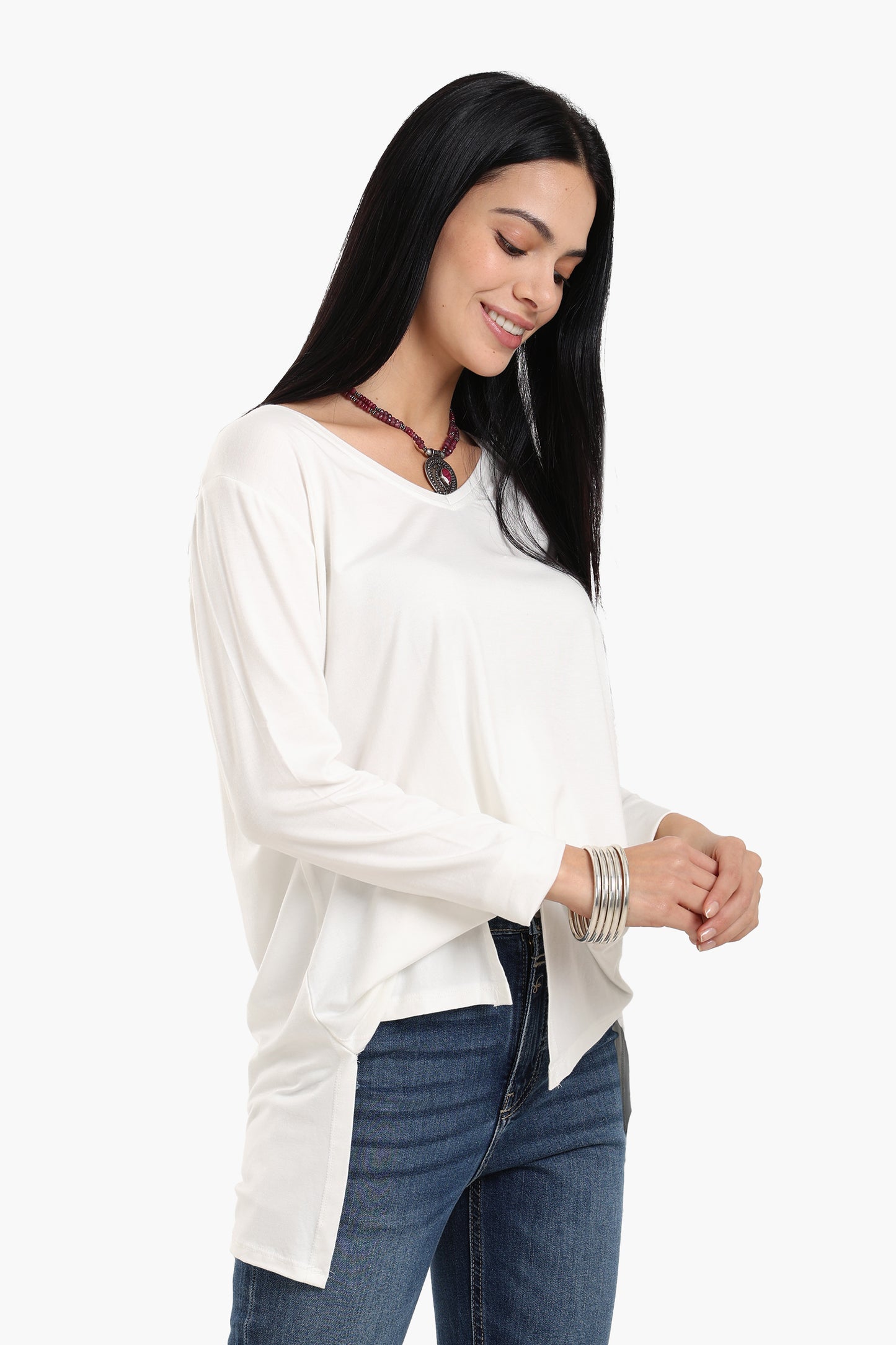 Long Sleeves Viscose Blouse