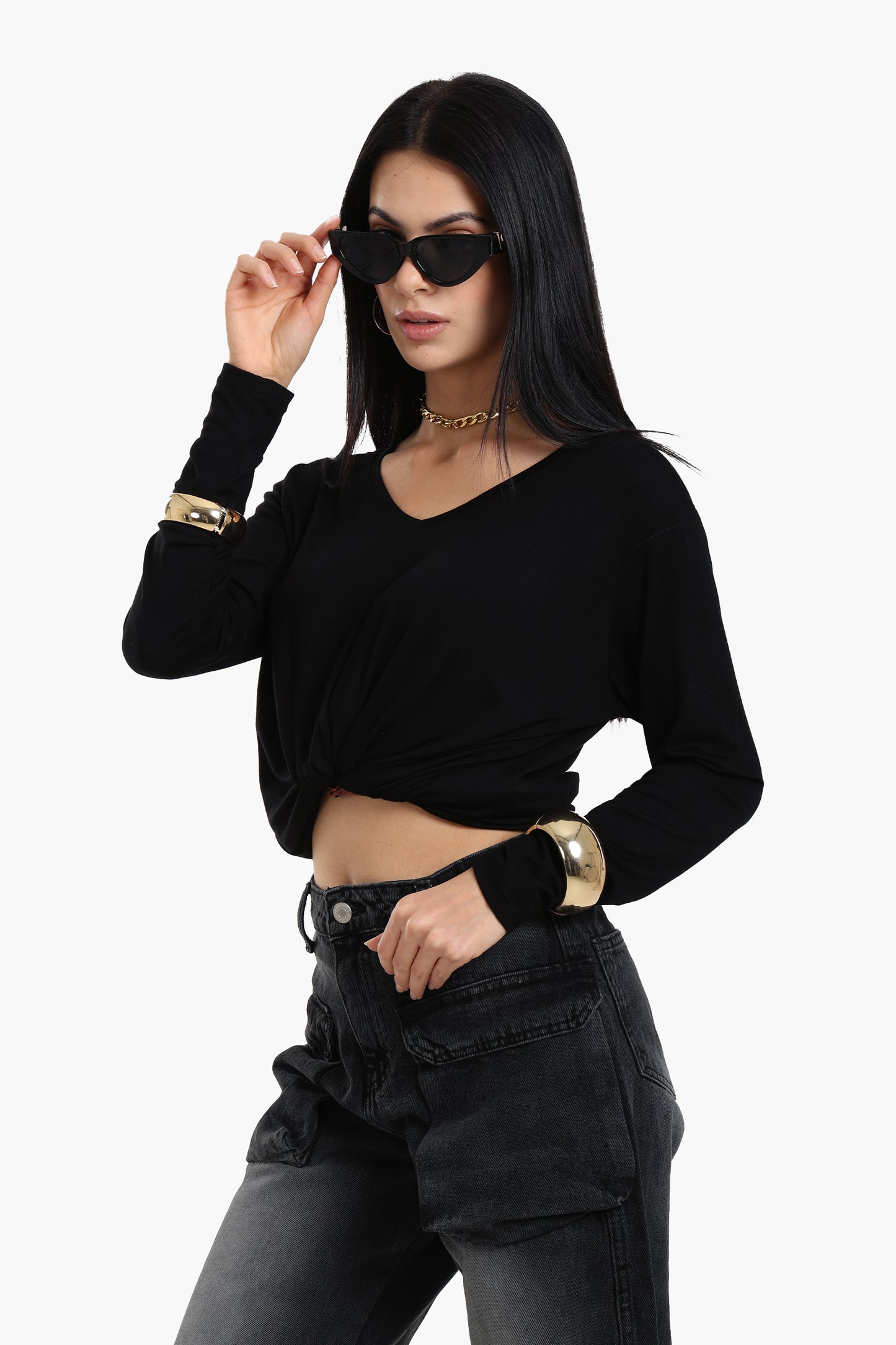 Long Sleeves Viscose Blouse