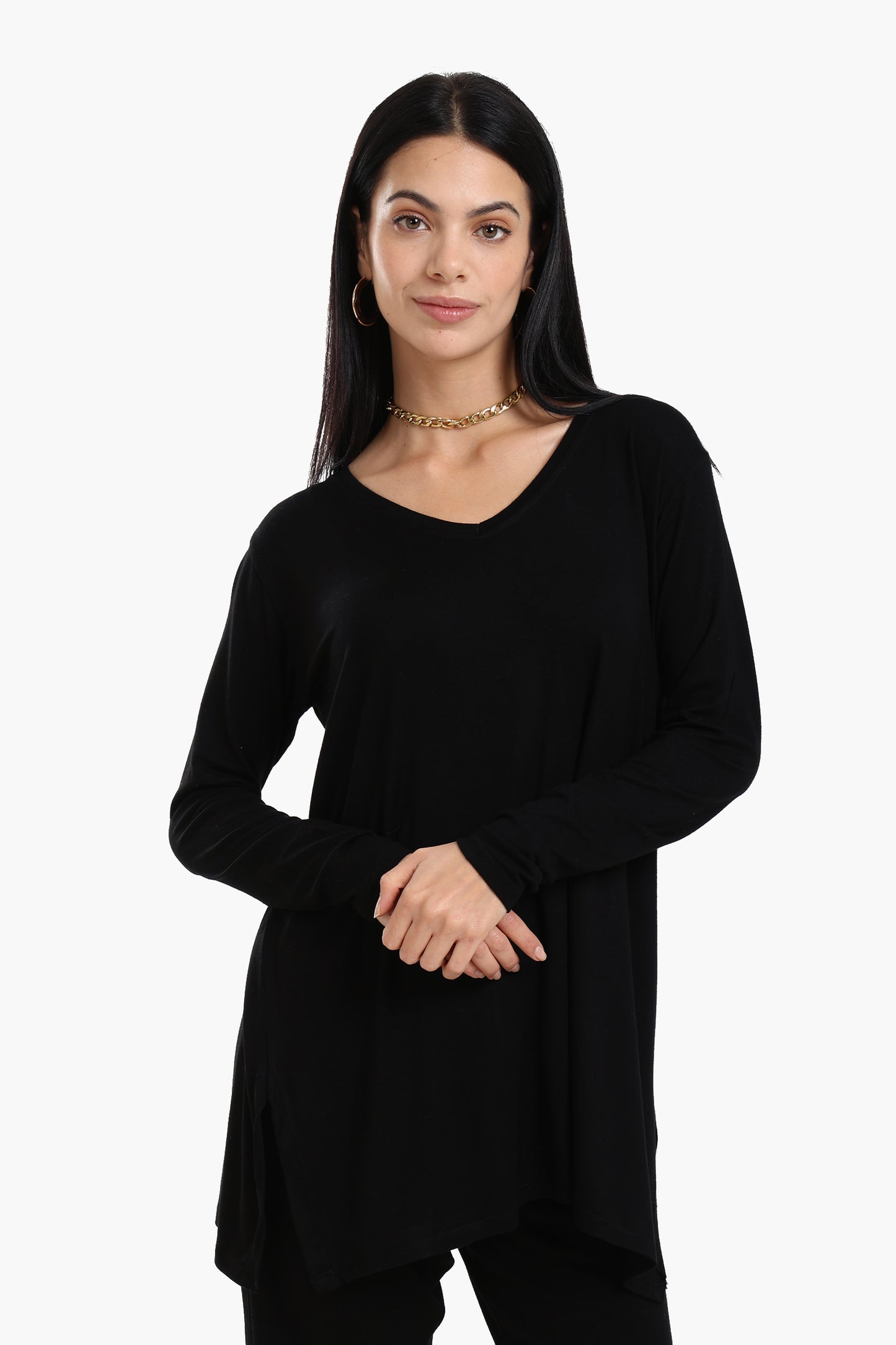 Long Sleeves Viscose Blouse