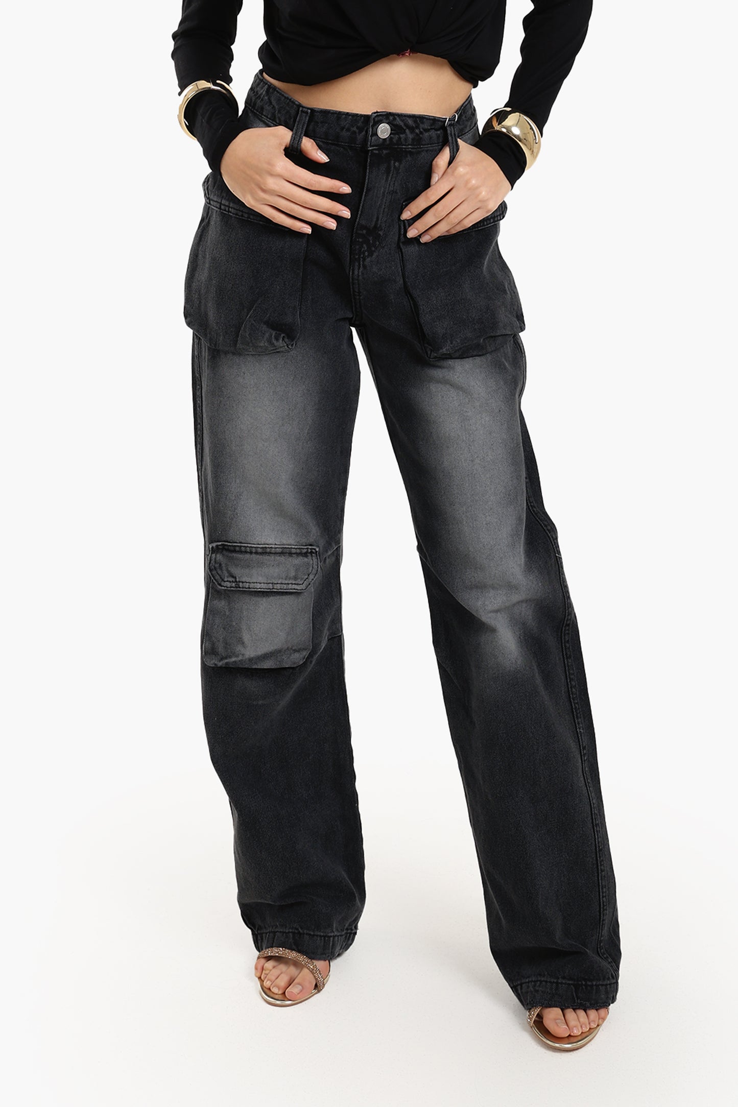 Washed Dark Grey Jeans