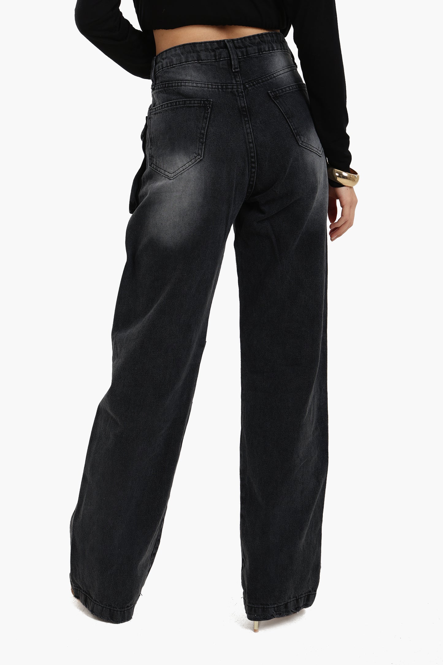 Washed Dark Grey Jeans