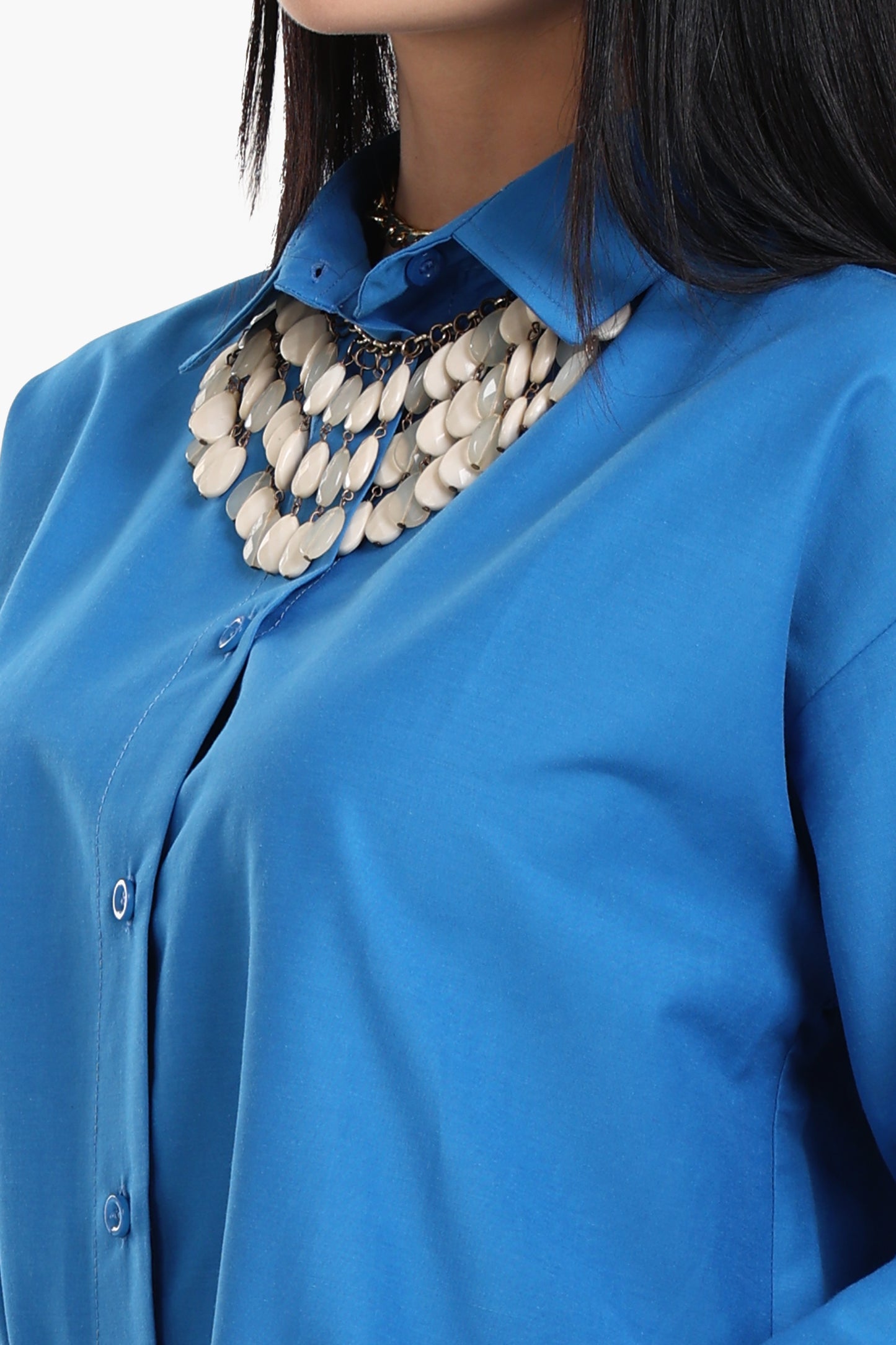 Asymmetrical Viscose Relaxed Shirt