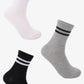 Contrast Striped Socks - 3 Pairs