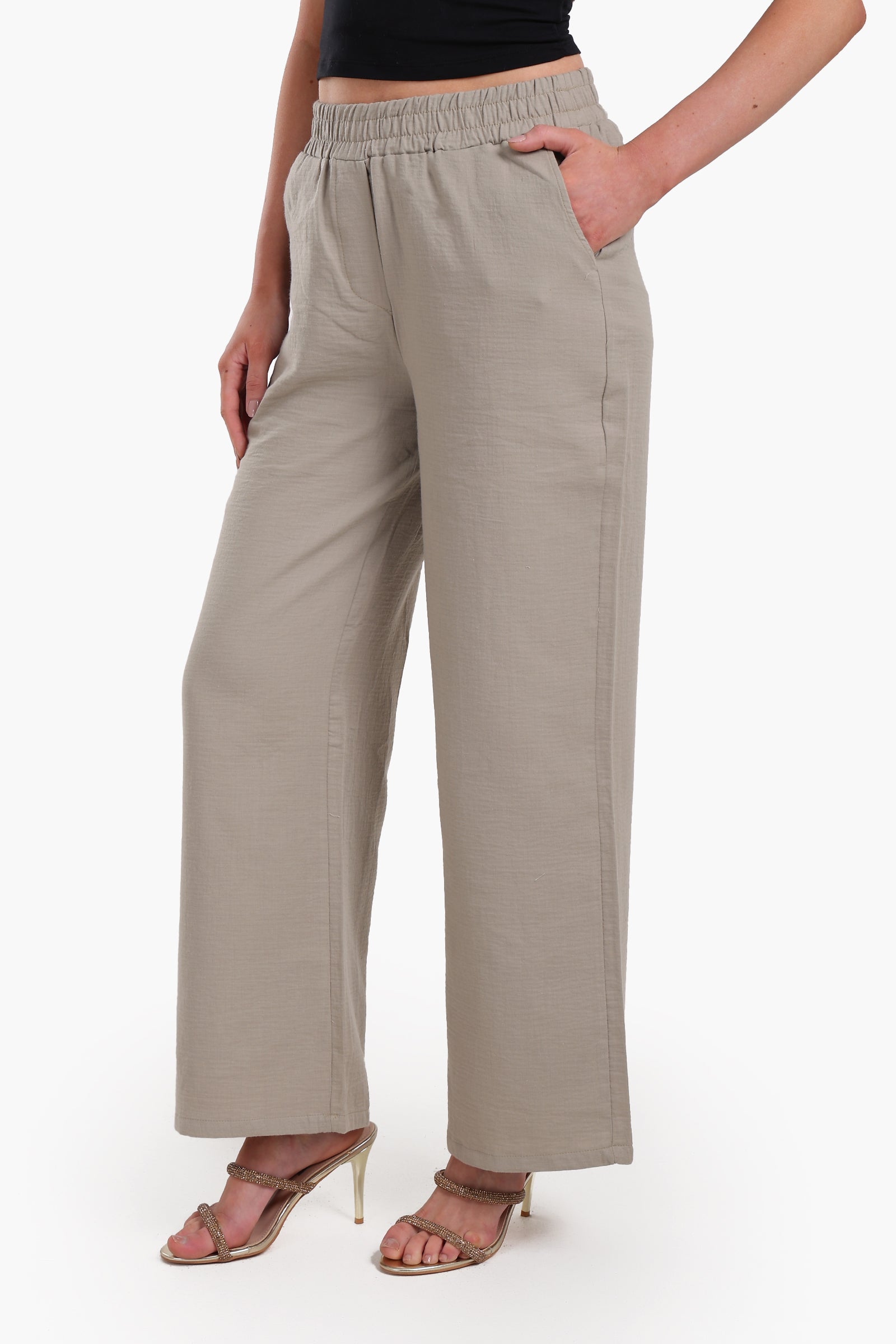 Chic Wide-Leg Tencel Pants