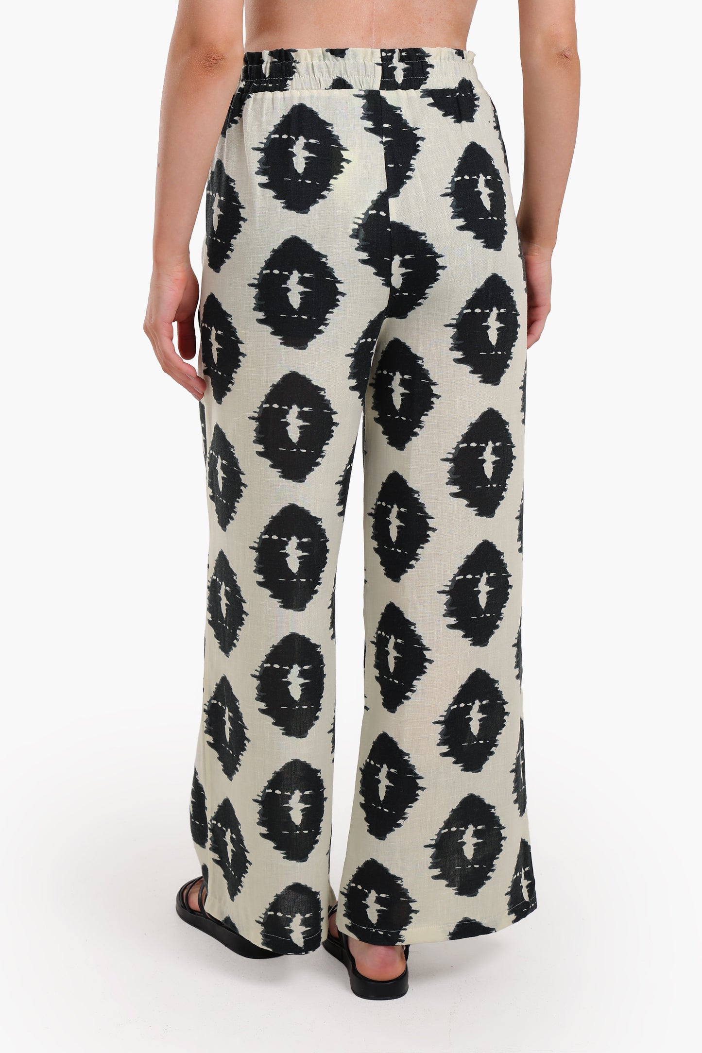 Chic Black & White Printed Pants