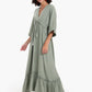 Deep V-Neck Maxi Dress