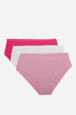 Cotton Full Brief Panties - Pack of 3