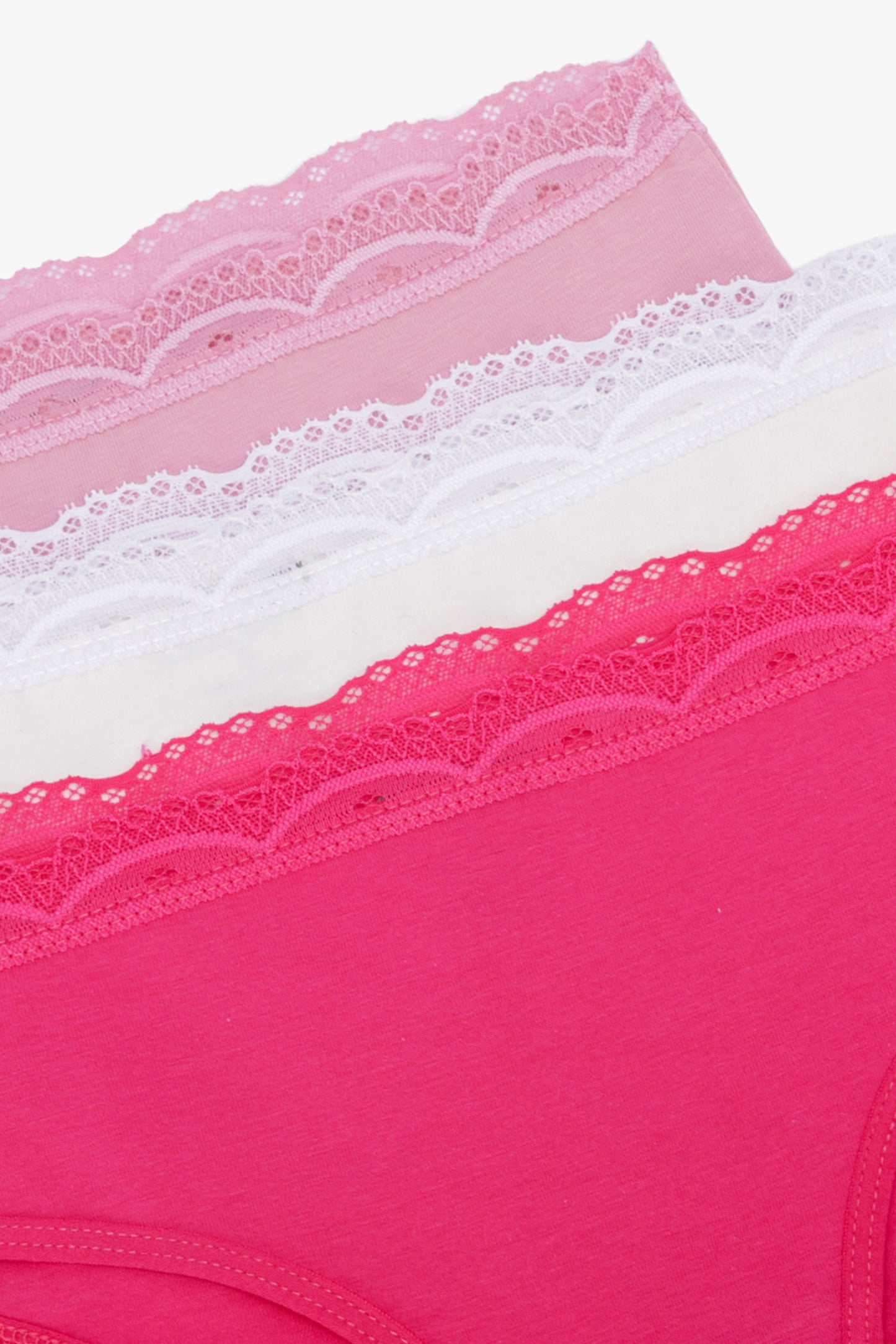 Cotton Lace Bikini Panties - Pack of 3