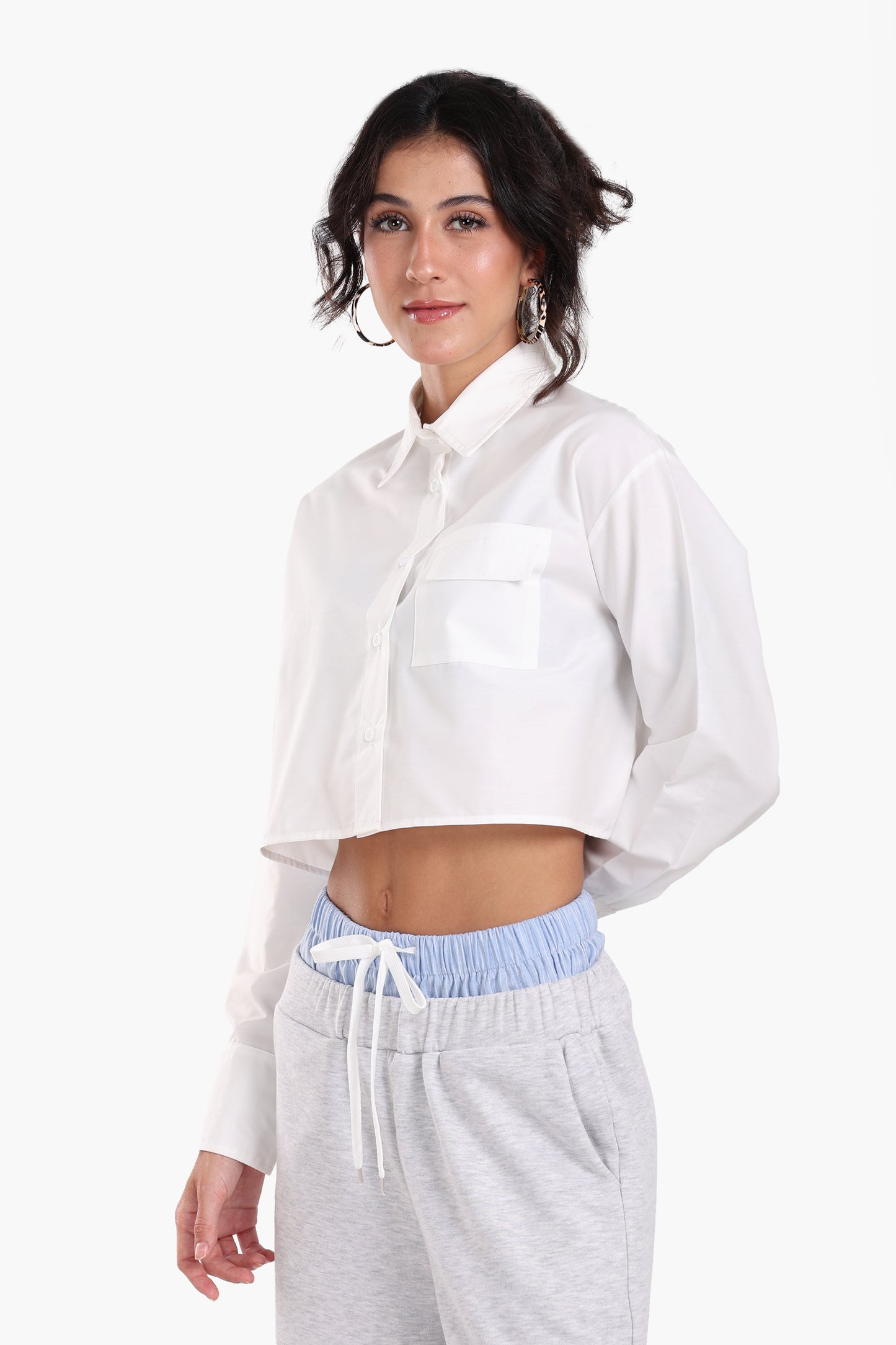 Cropped Viscose Shirt