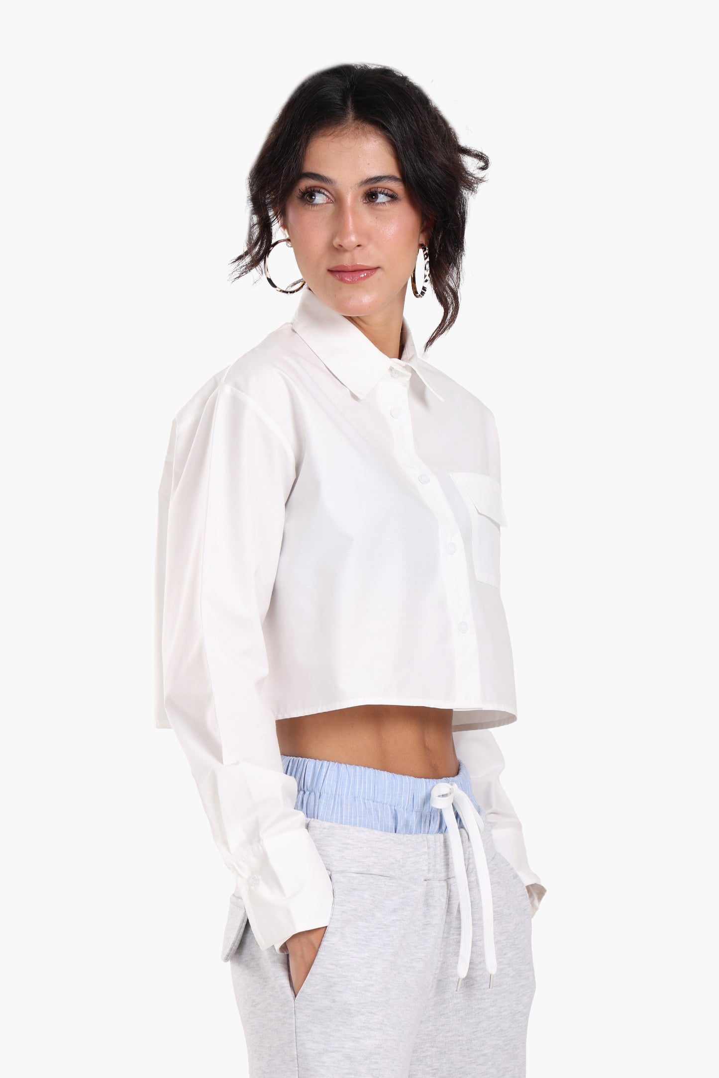 Cropped Viscose Shirt