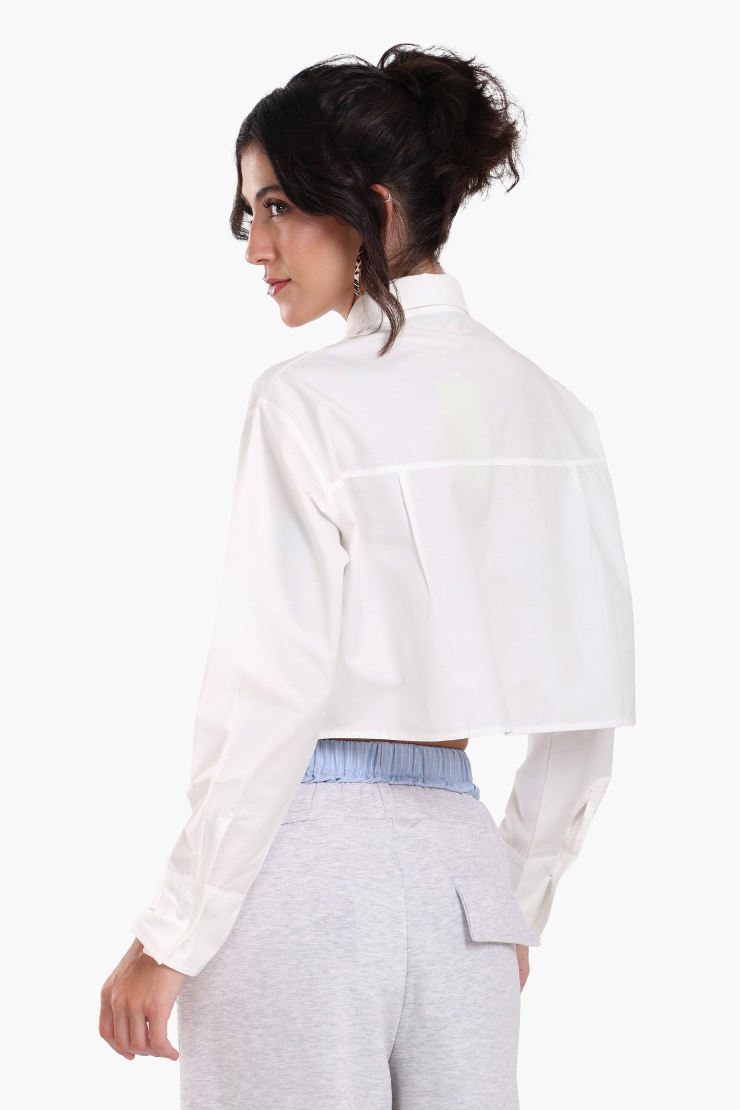 Cropped Viscose Shirt