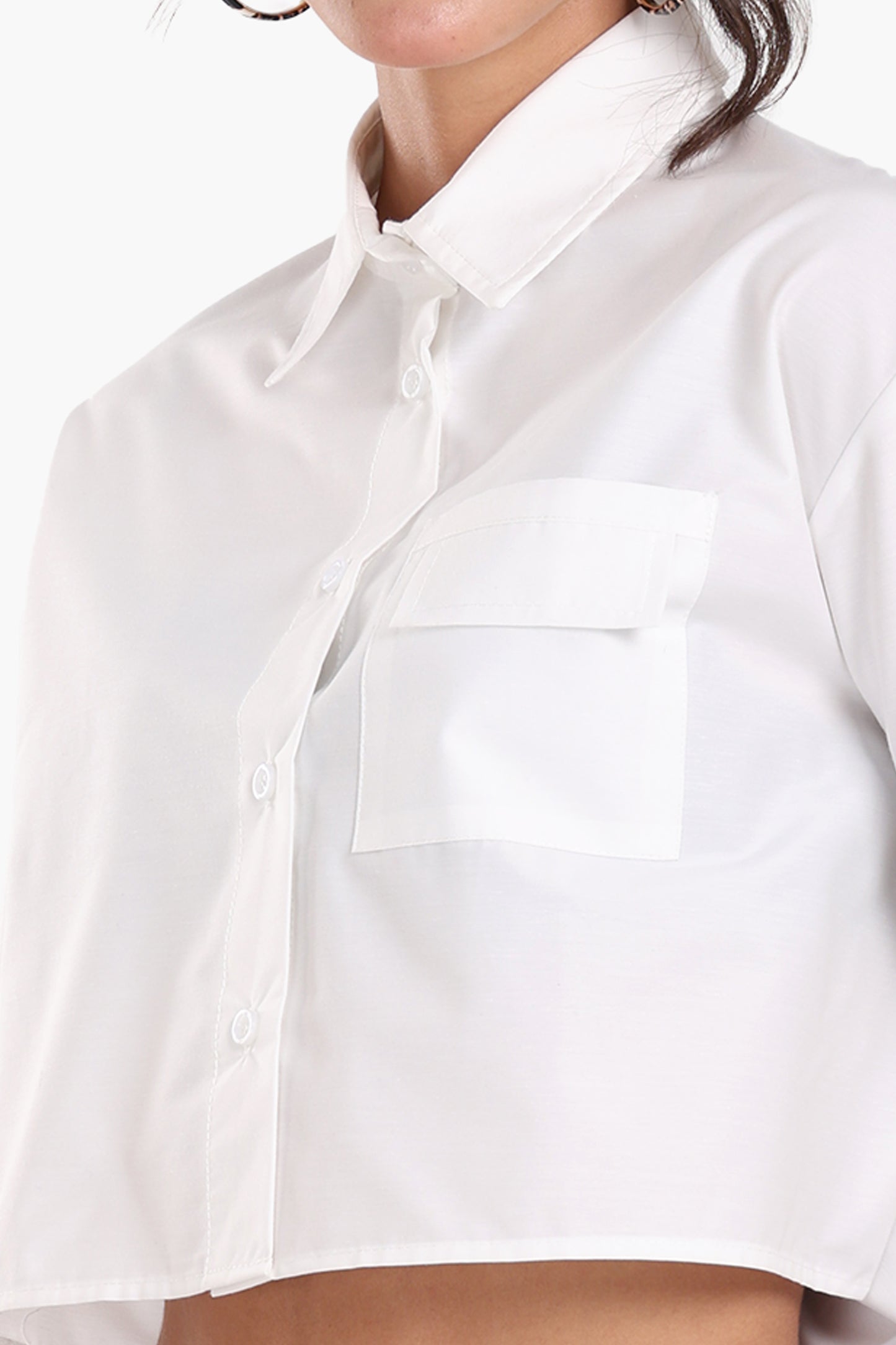 Cropped Viscose Shirt