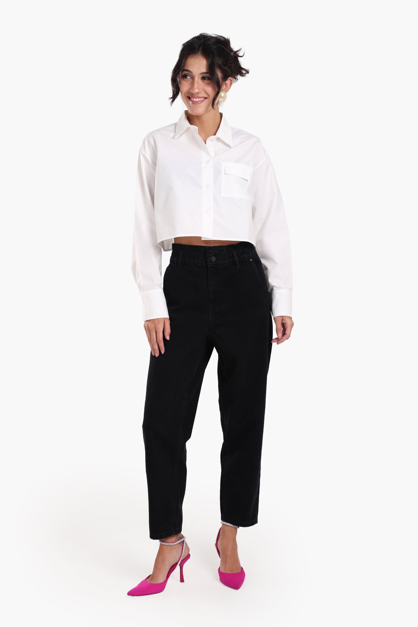 Cropped Viscose Shirt