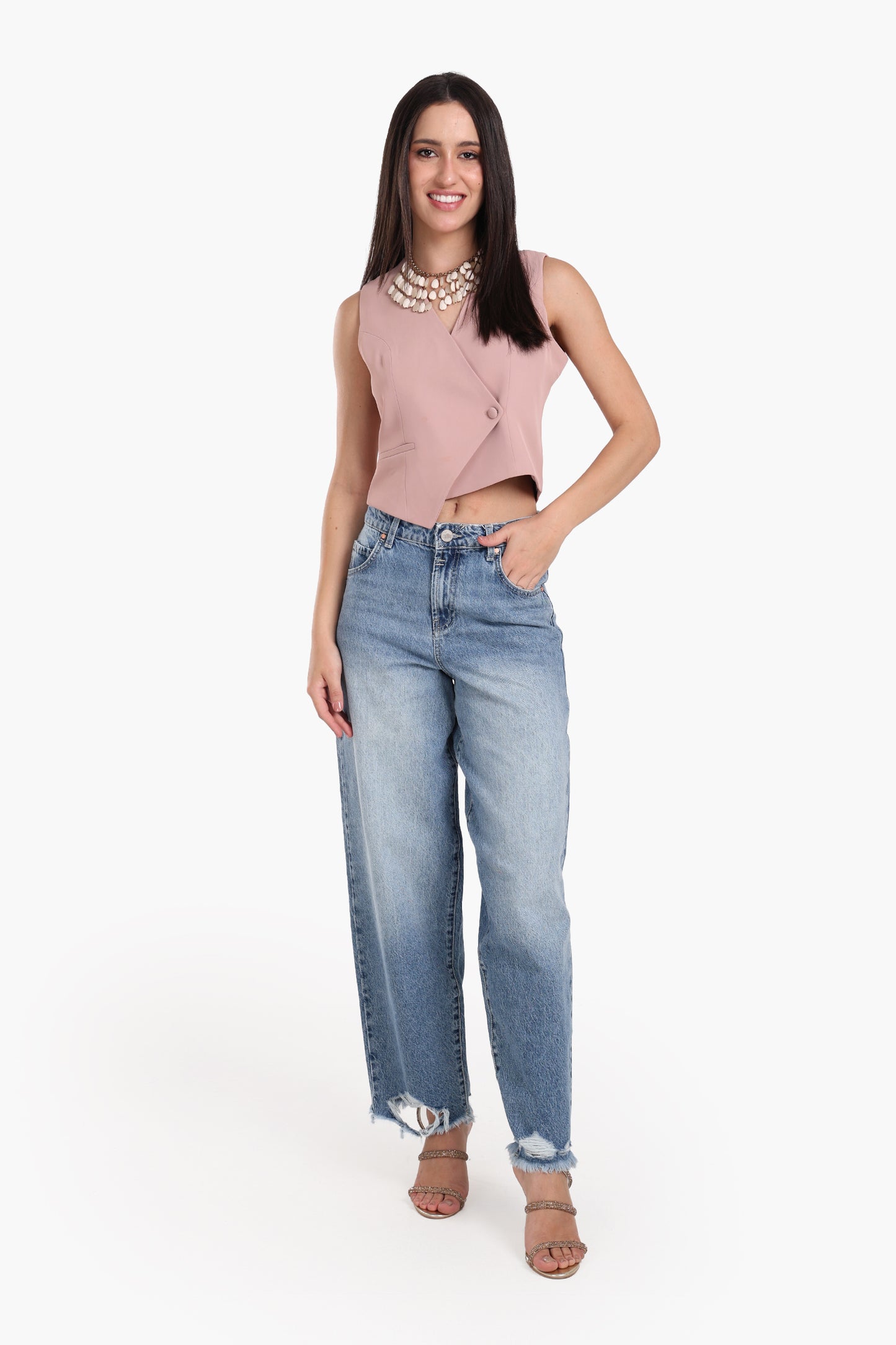 Asymmetrical Sleeveless Vest