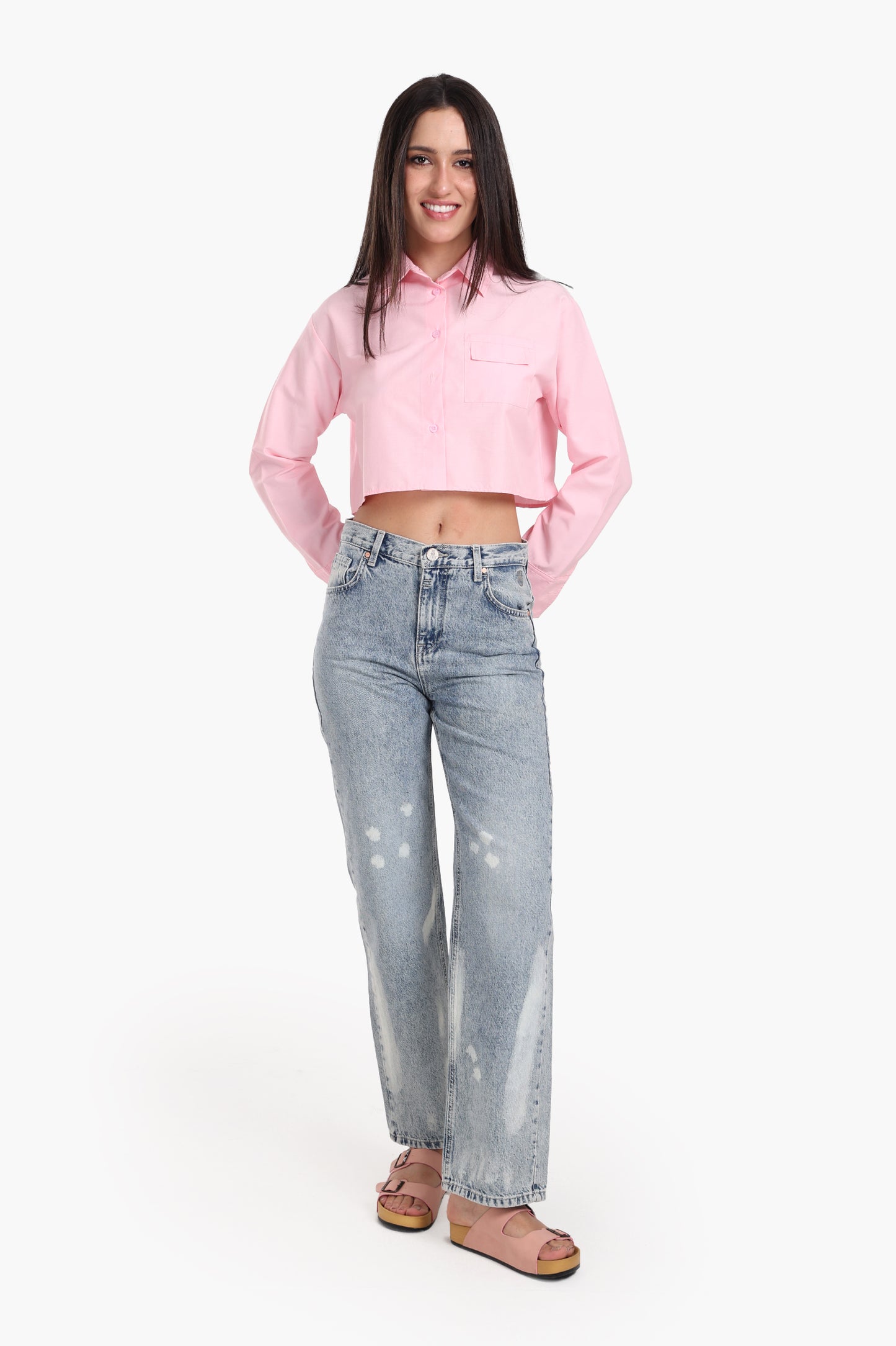 Cropped Viscose Shirt