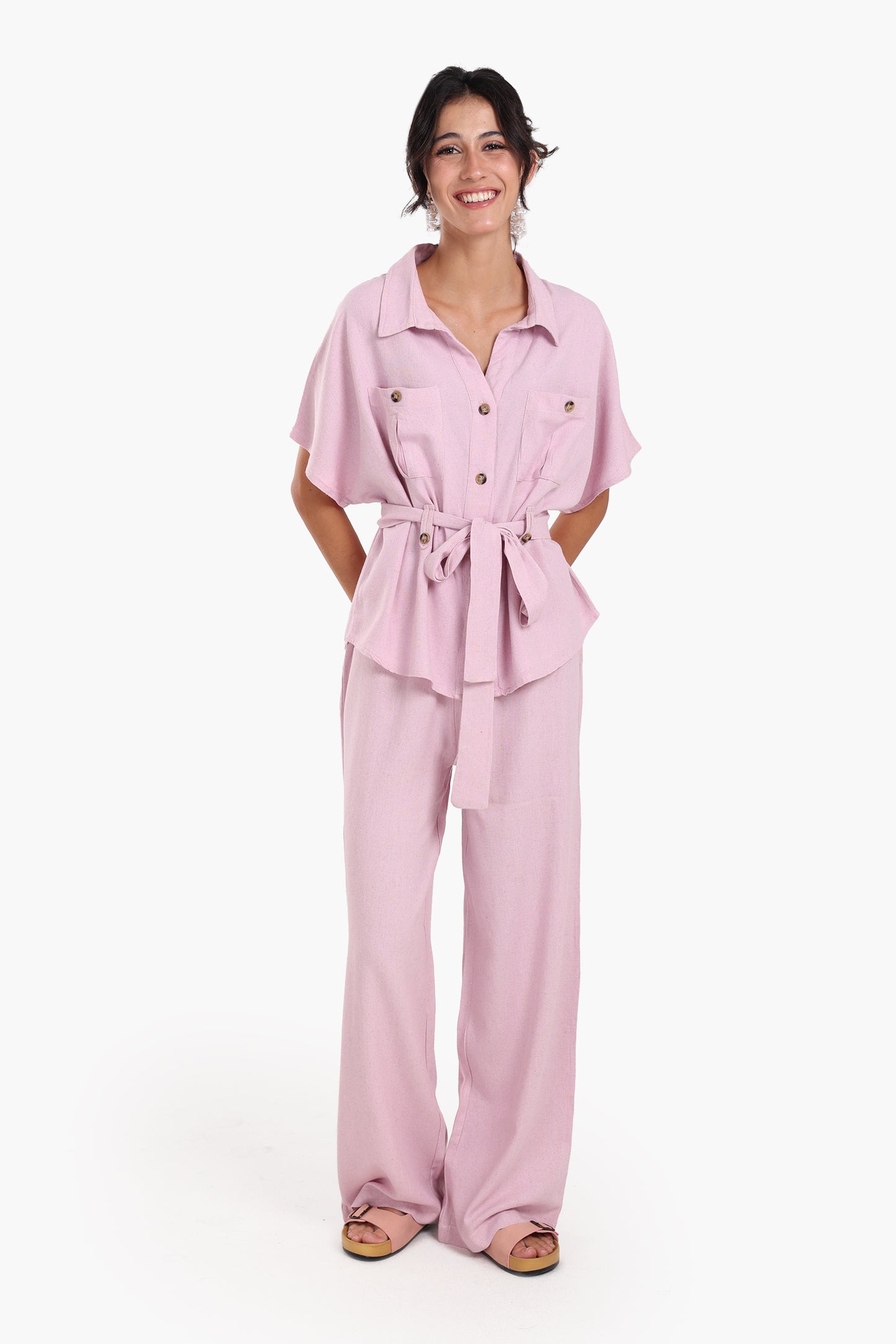 Utility Belted Lounge Top