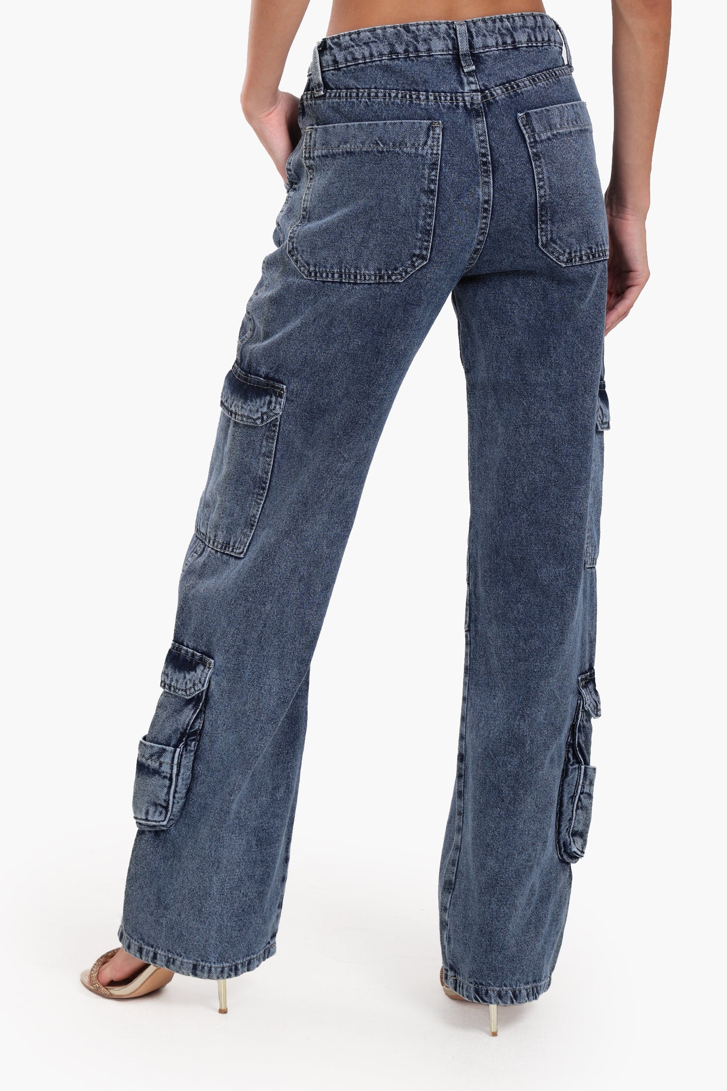 Denim Cargo Pants