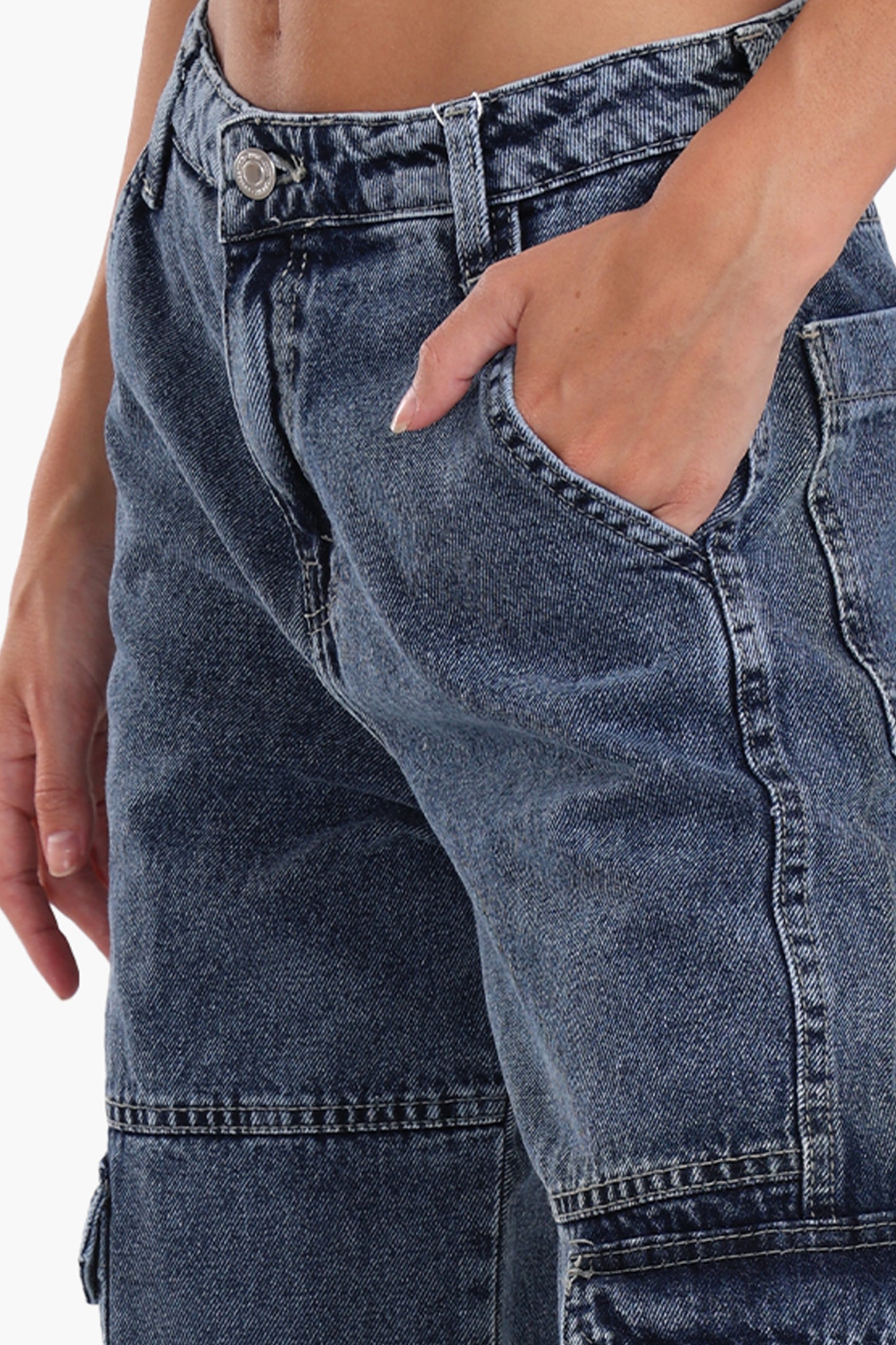 Denim Cargo Pants