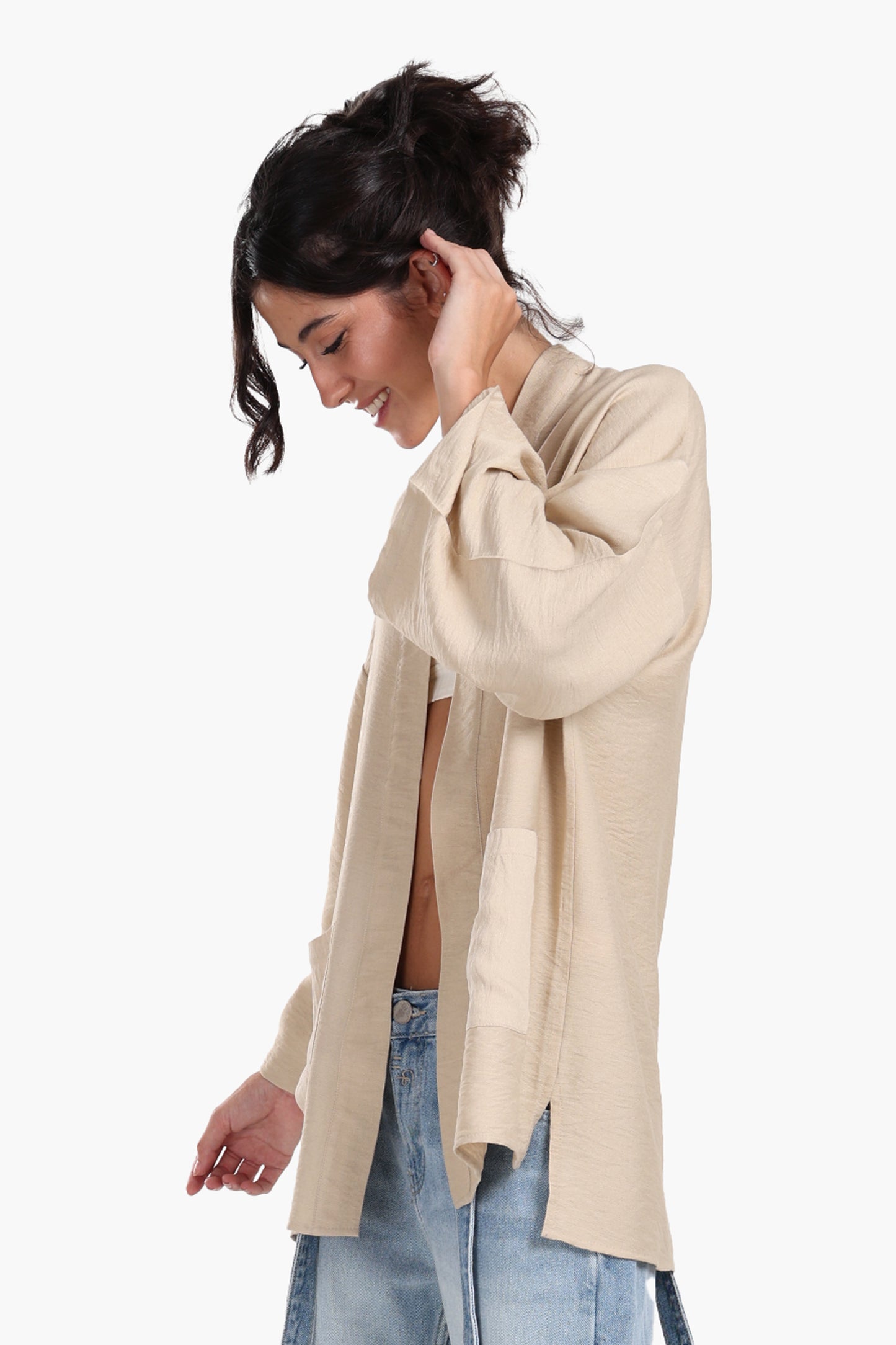 Wrist Length Sleeves Kimono