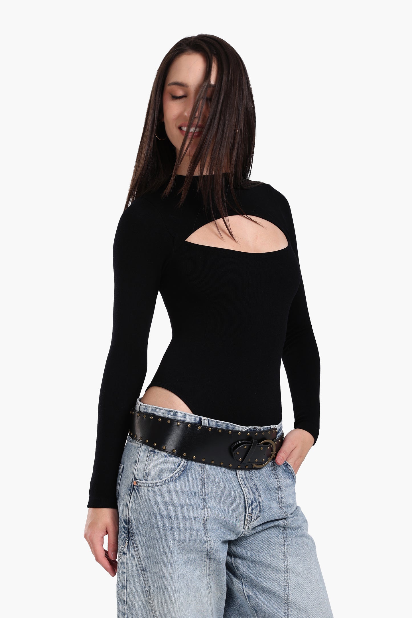 Central Chest Cut-Out Bodysuit