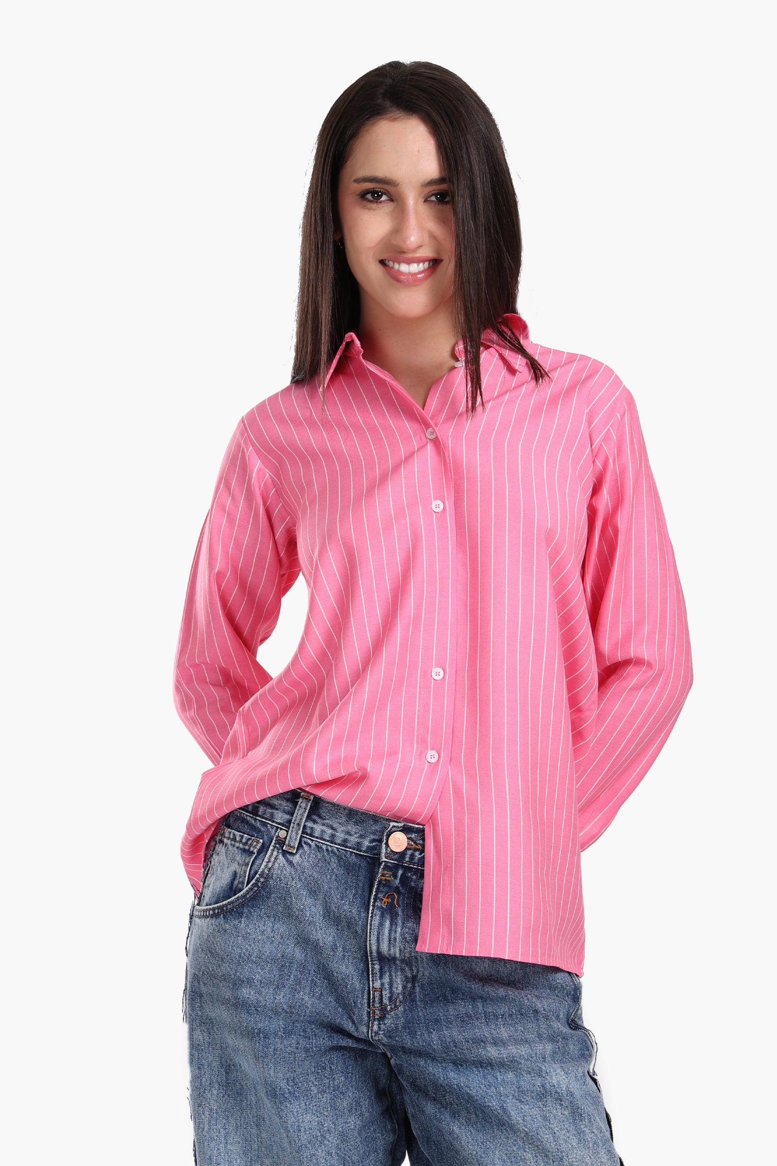 Hot Pink Striped Shirt – Clue Wear