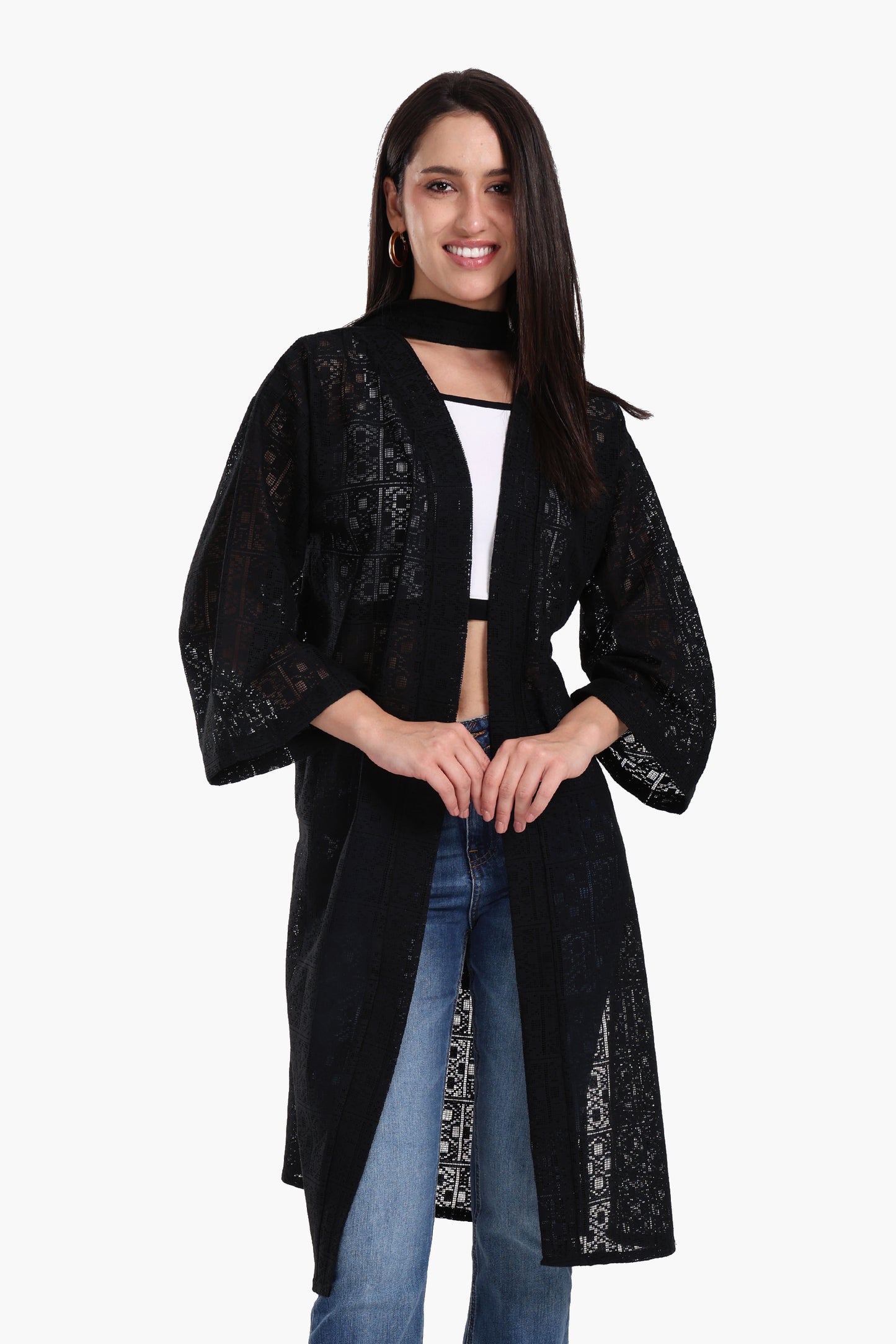 Lace Pattern Kimono