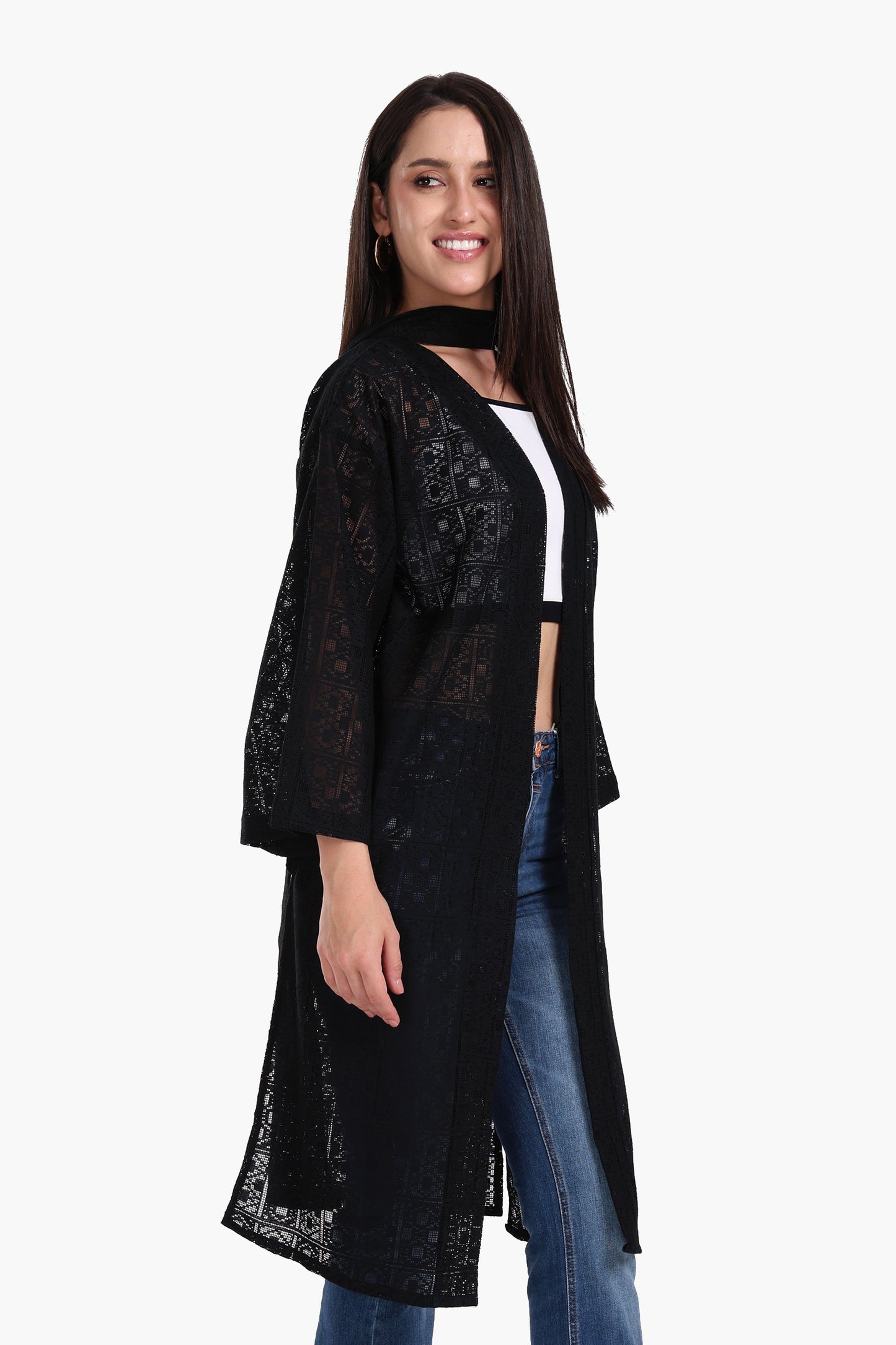 Lace Pattern Kimono