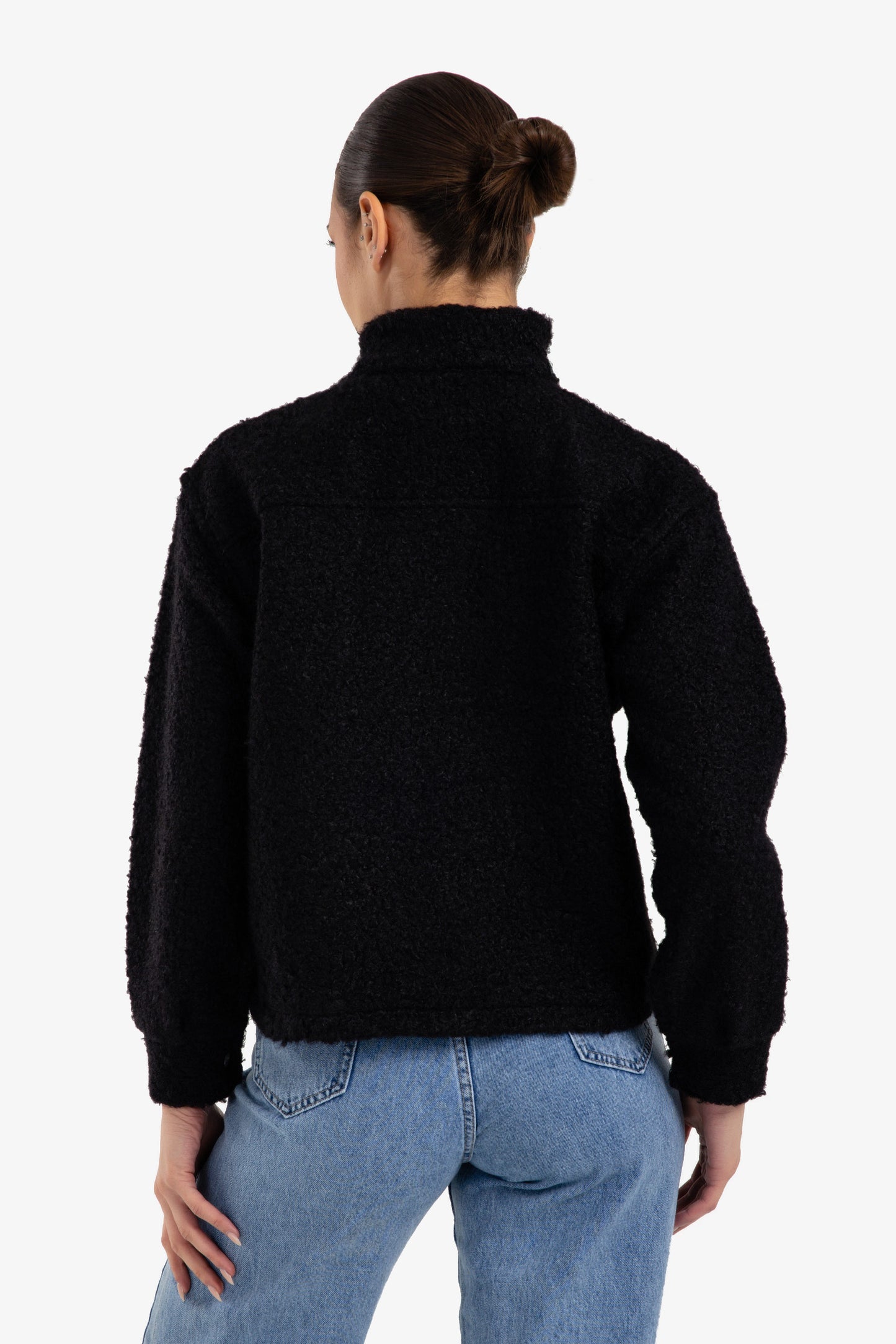 Stand Collar Wool Jacket