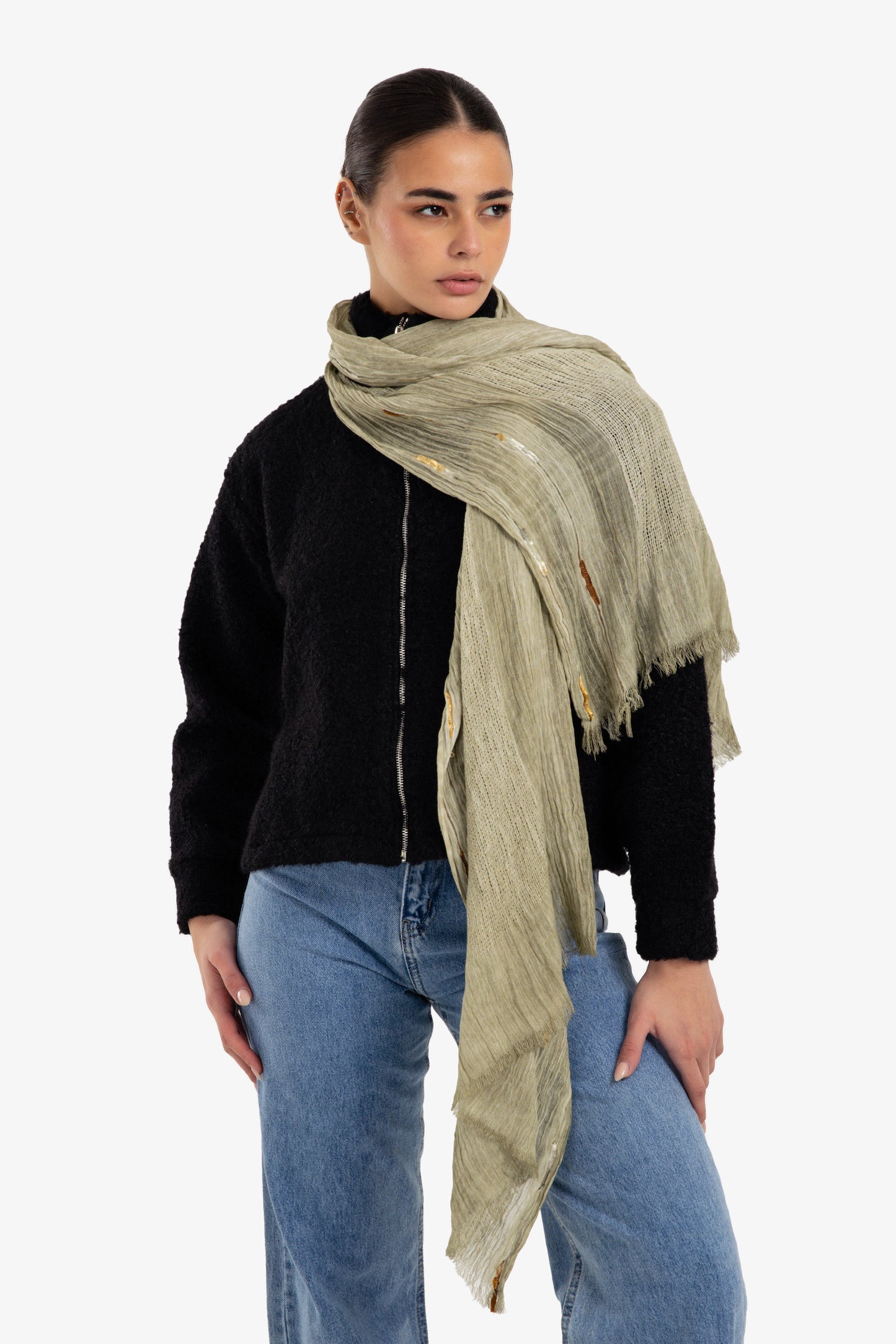Perforated Rectangular Scarf