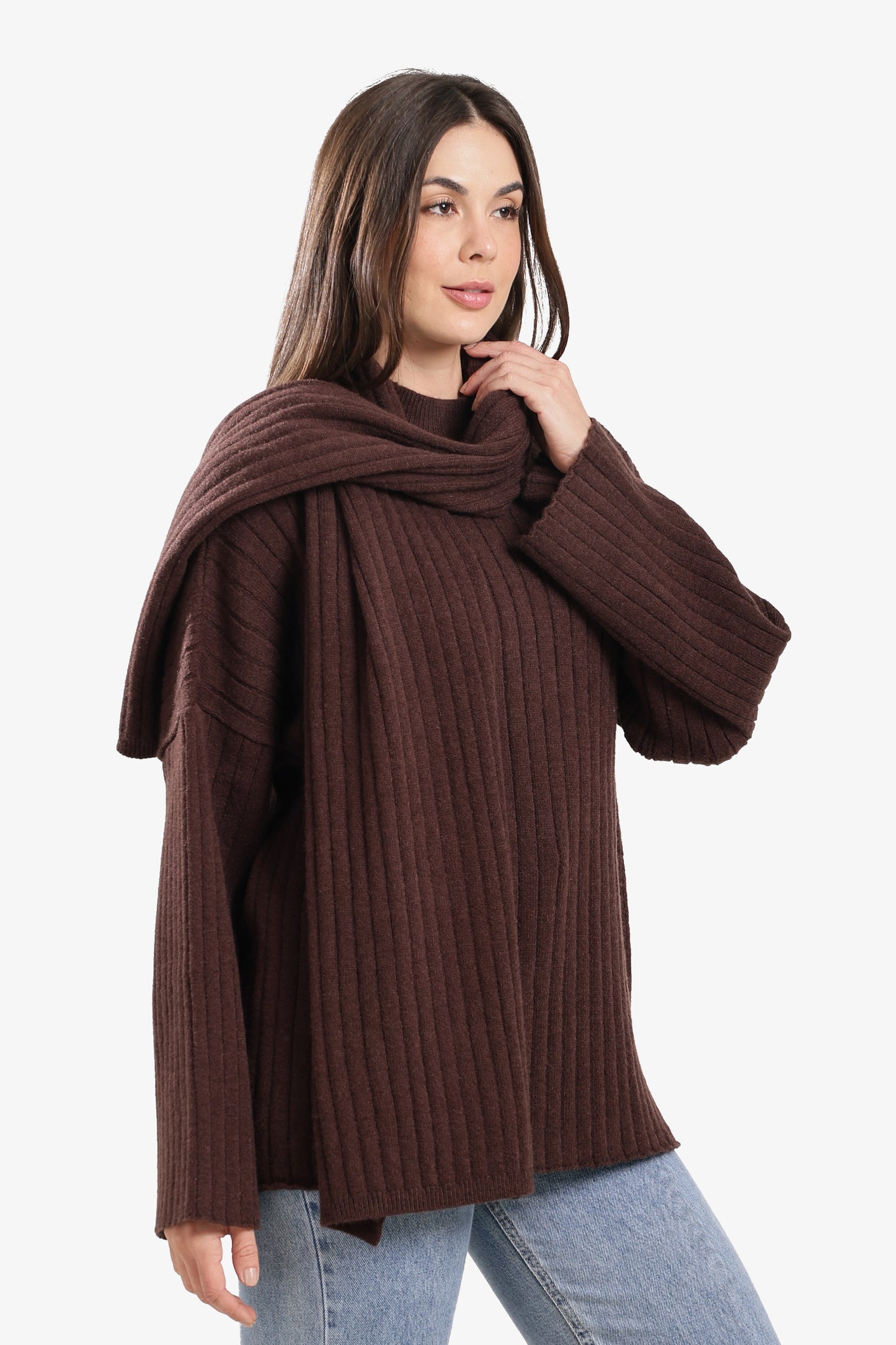 Ribbed Knitted Scarf