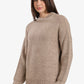 Ribbed-Trim Knit Pullover
