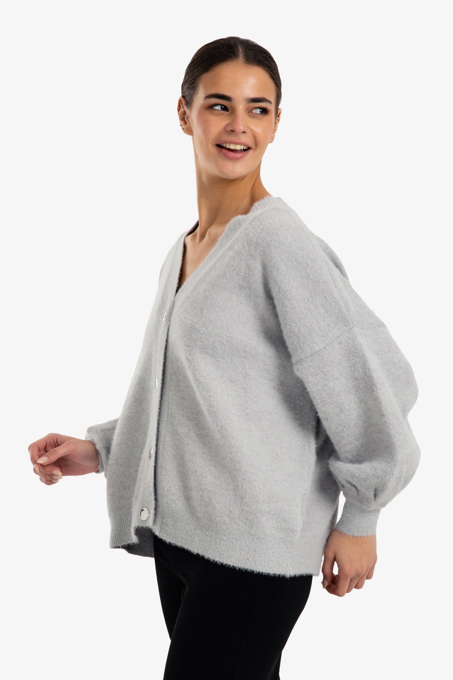 Relaxed V-Neck Cardigan