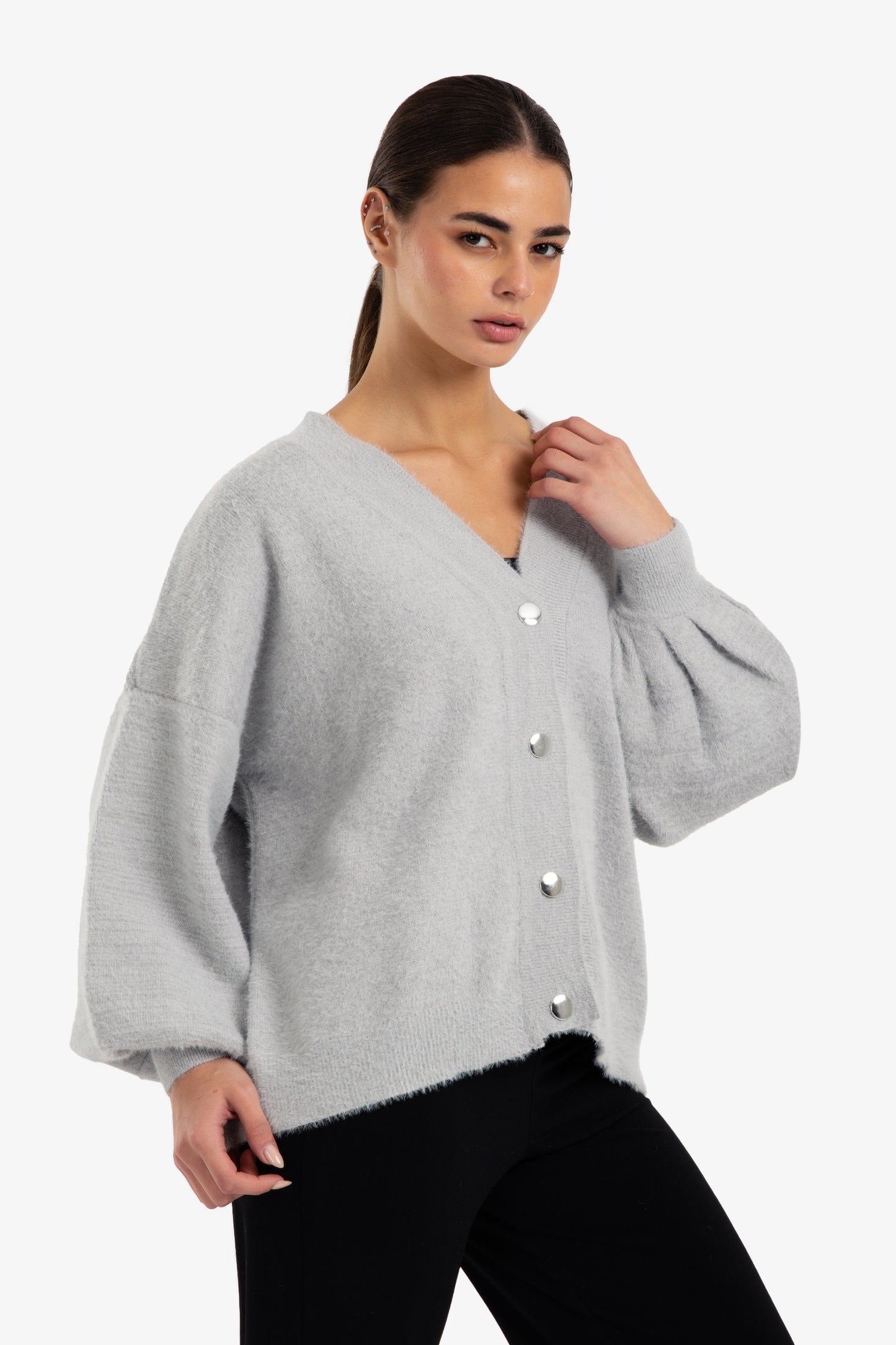 Relaxed V-Neck Cardigan