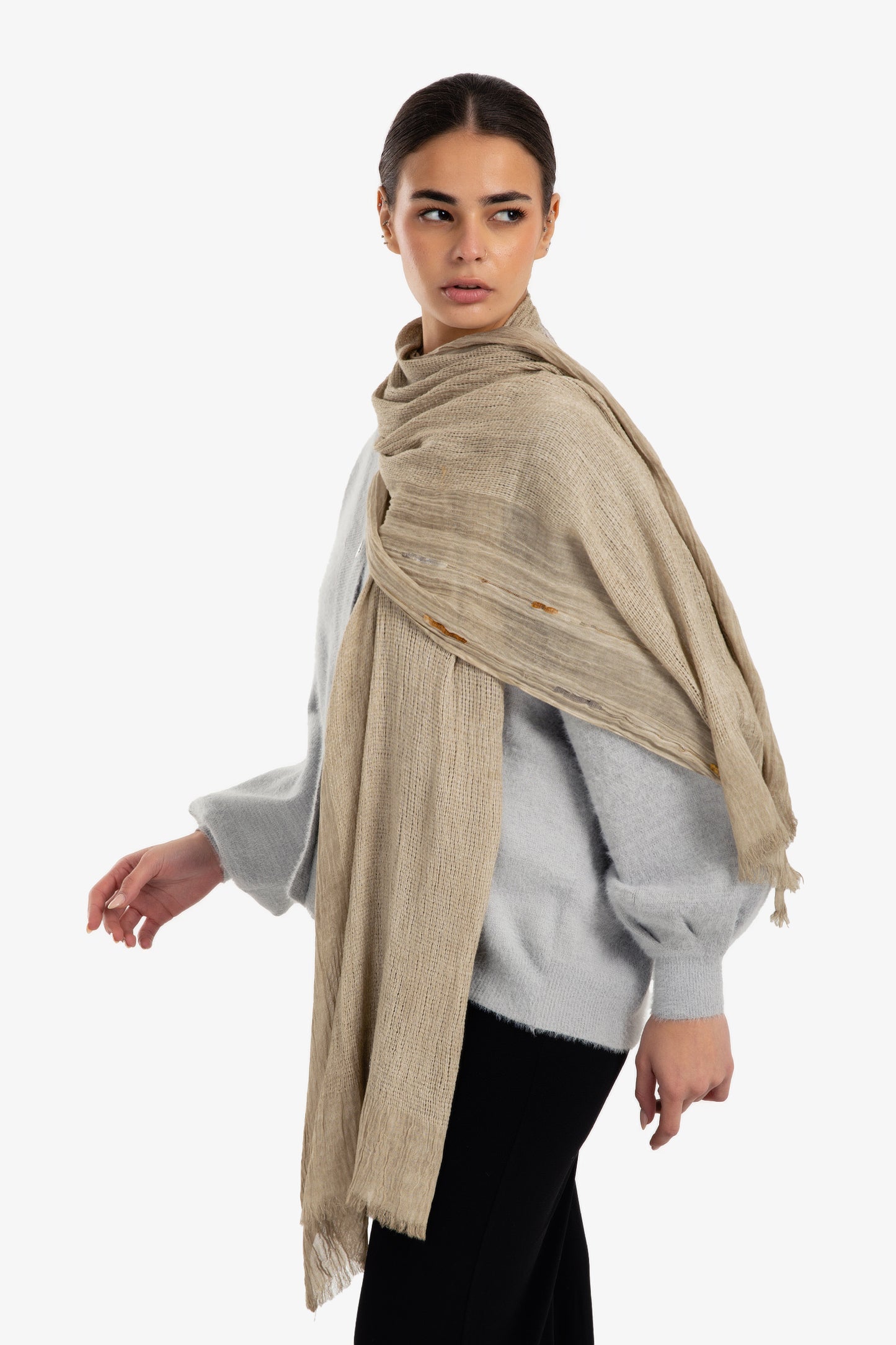 Perforated Rectangular Scarf