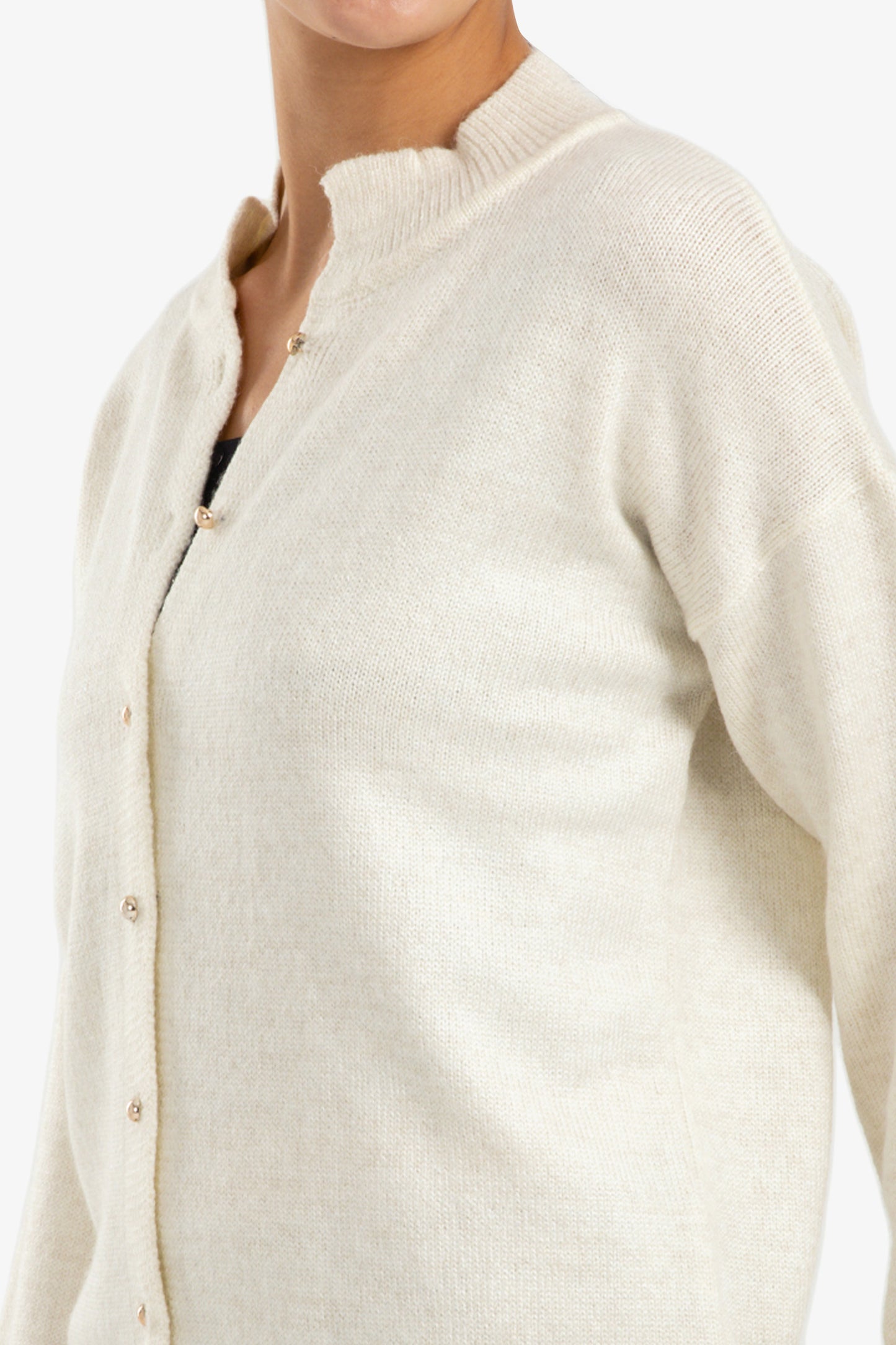 Knit Button-Front Cardigan